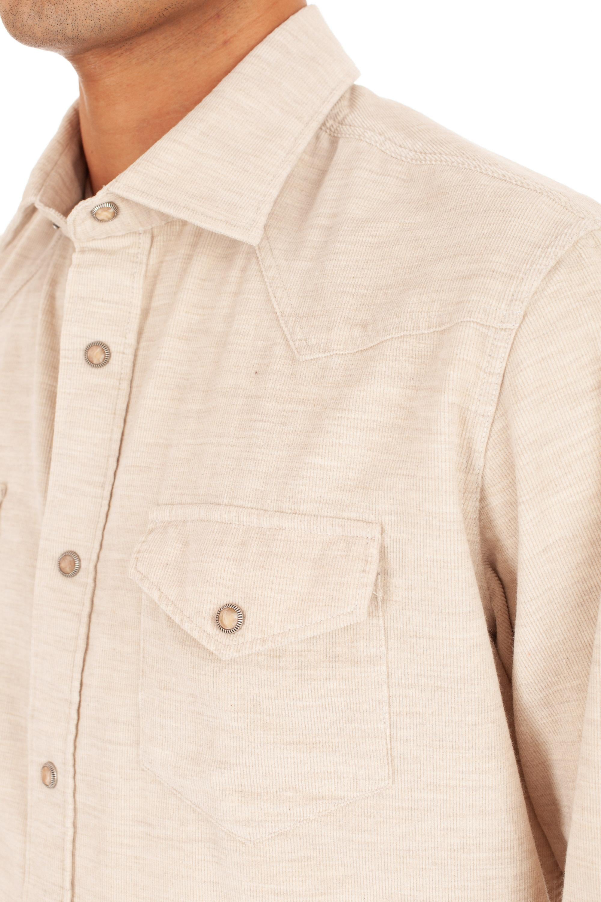 Camicia texana in velluto 2000 righe H75CAMA09 TES0H153 02 Eleventy 