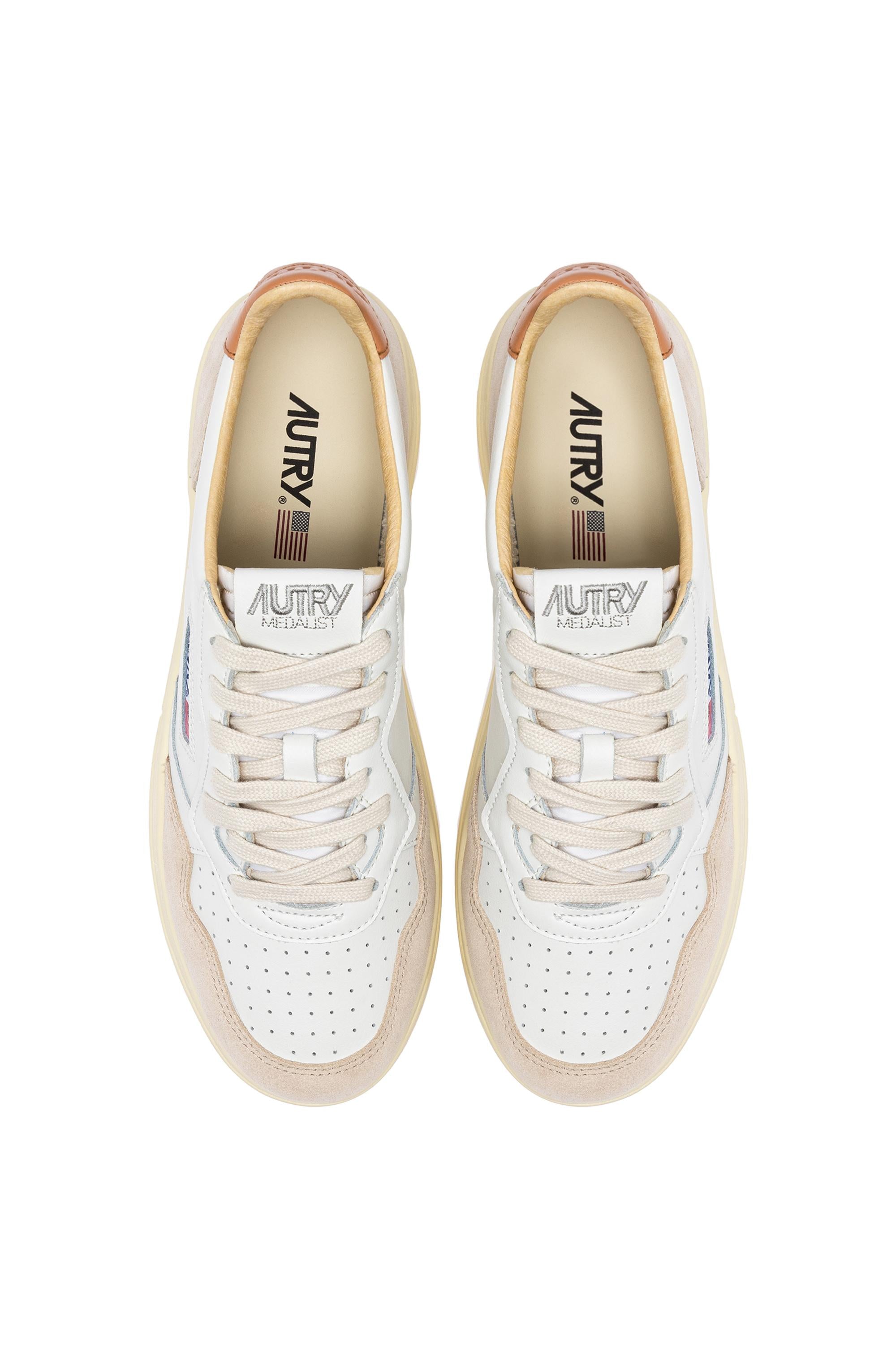 Autry Sneaker Medalist bimateriale talloncino biscotto AULM LS76 WHT/SNDSTRM 