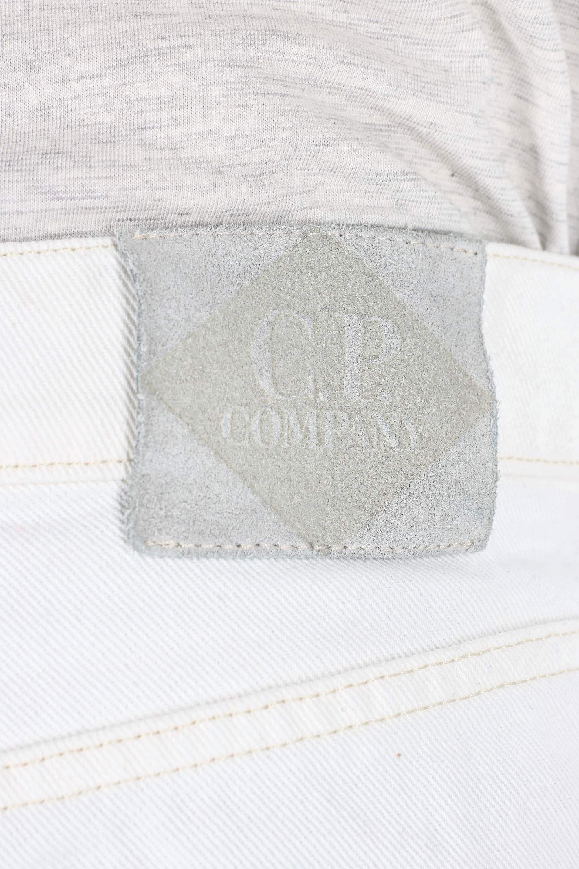 CP Company Jeans bianco in bull di cotone 10oz MPA286A11  0625W 103 