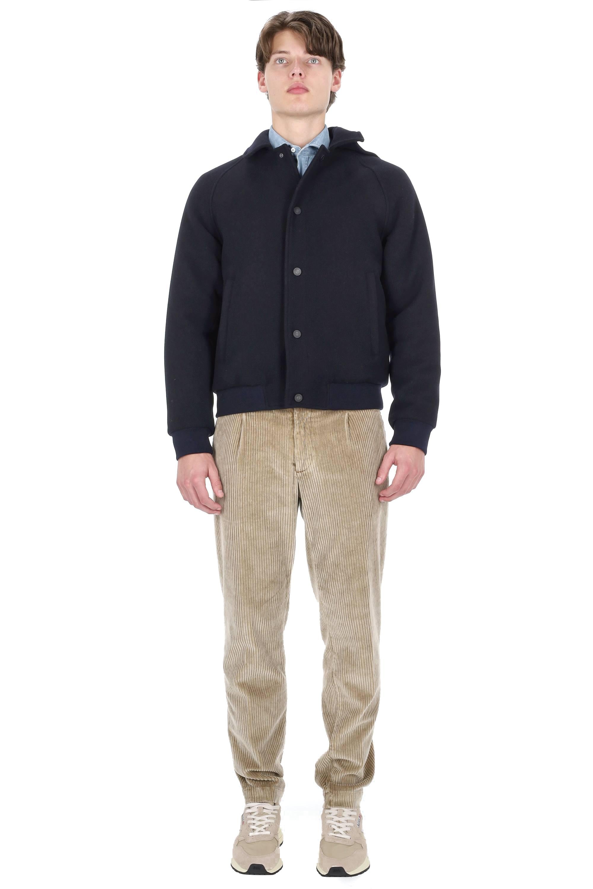 Camplin Giubbotto college in lana anti acqua mod. Letter LETTER UNITO-S BN 