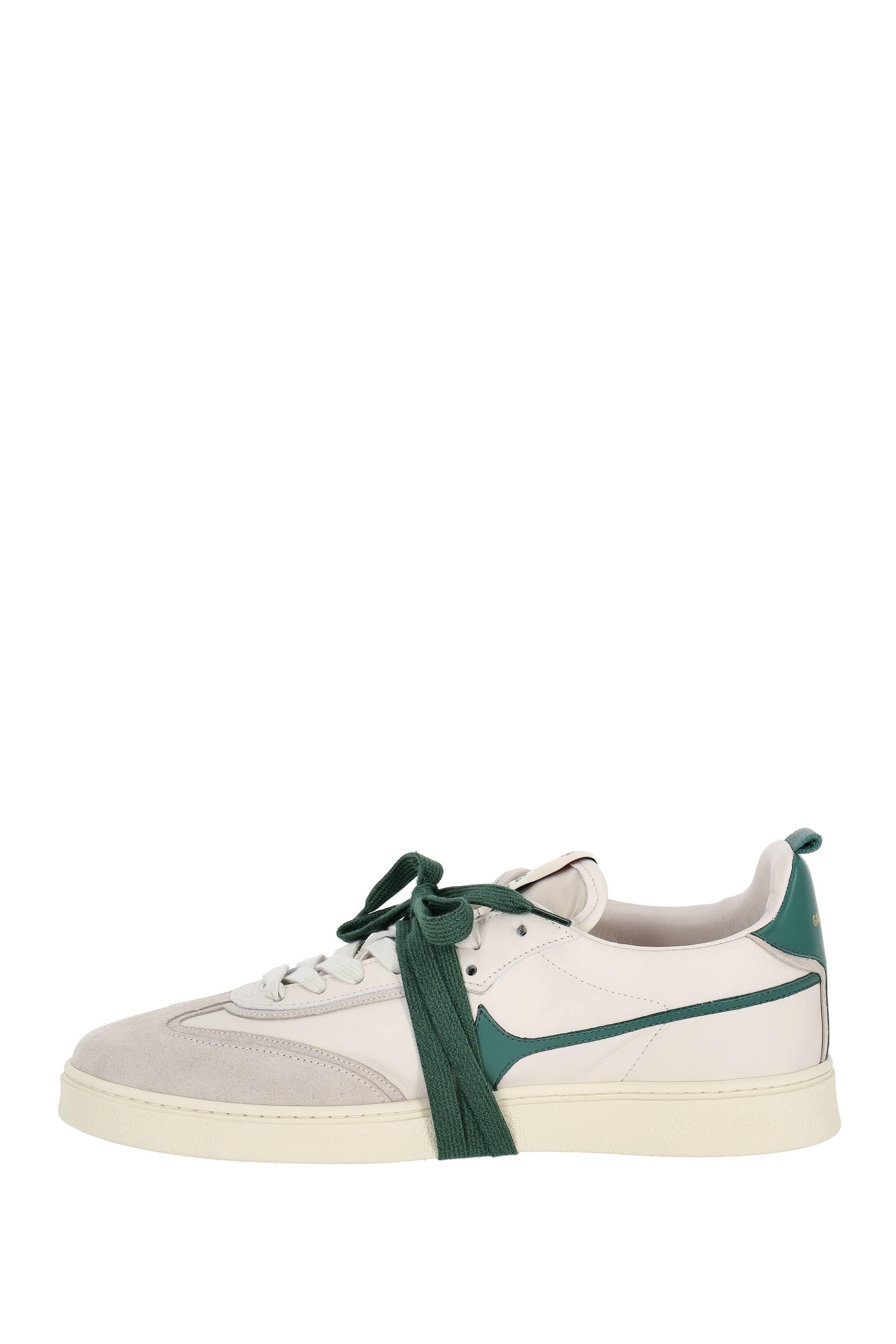 Sneaker Earth in pelle e camoscio EARTH LEA OFFWHITE/GREEN Garden of God 