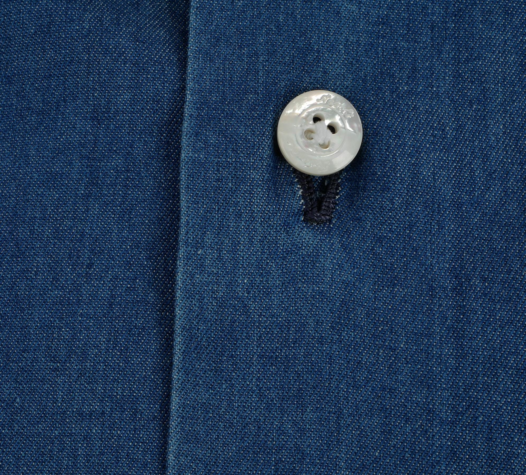 Finamore Camicia sartoriale in denim stone washed linea milano 19542-C0160/2-ZANTE 12 