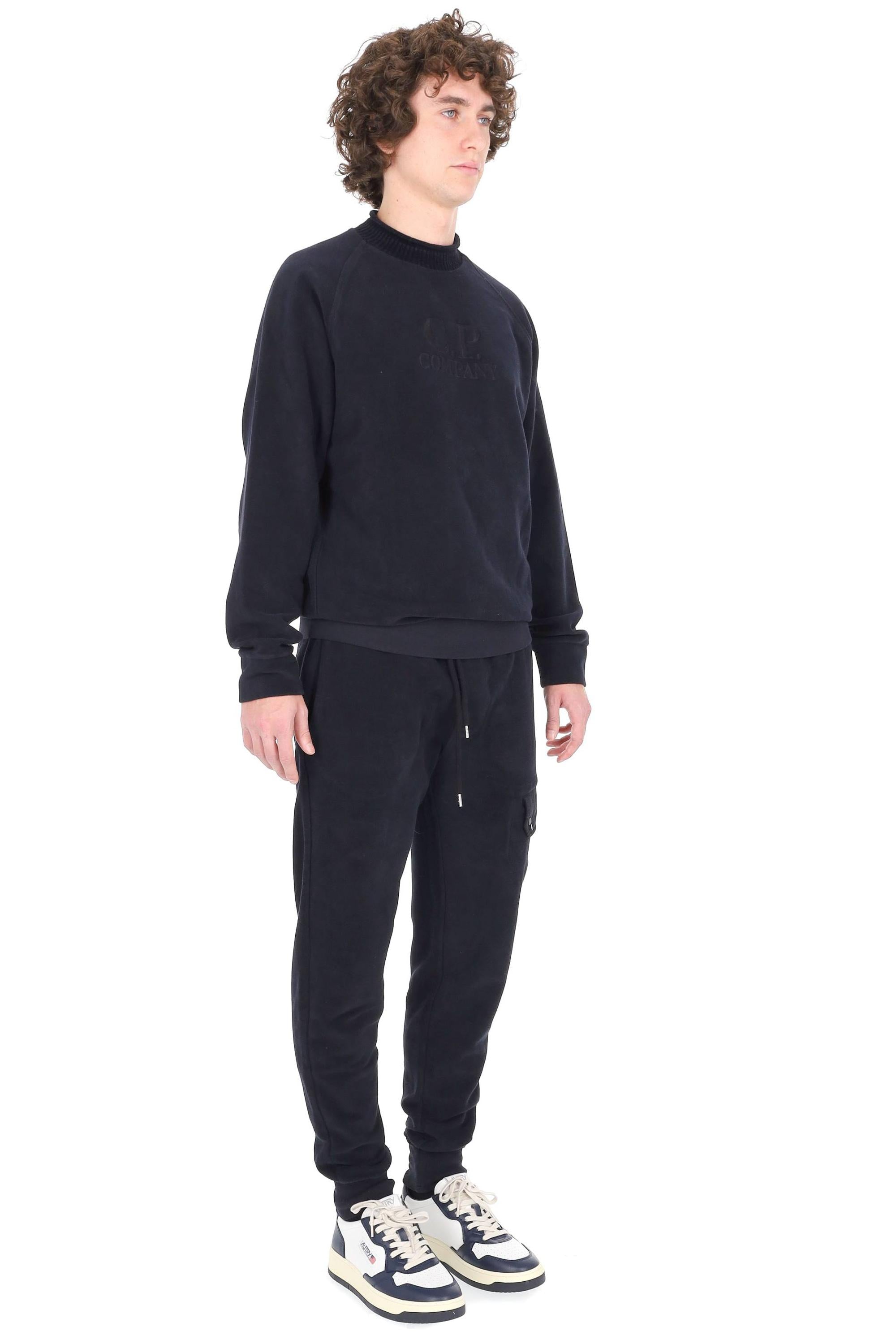CP Company Felpa girocollo collo rollino in cotone brushed 19CMSS250A-006614G 888 