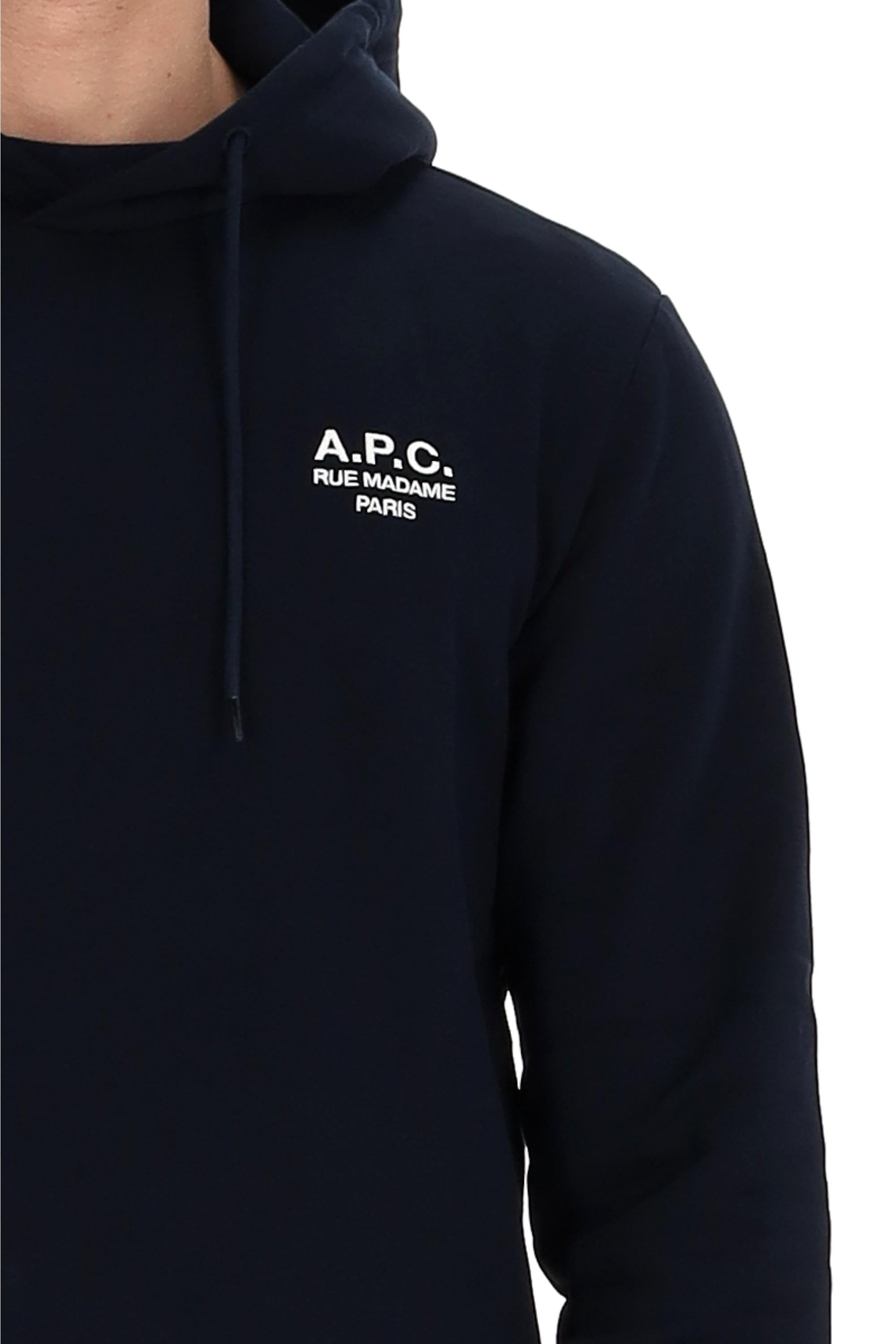 A.P.C. Felpa in cotone con cappuccio classic Rue Madame COHBV-M27914 TIQ 