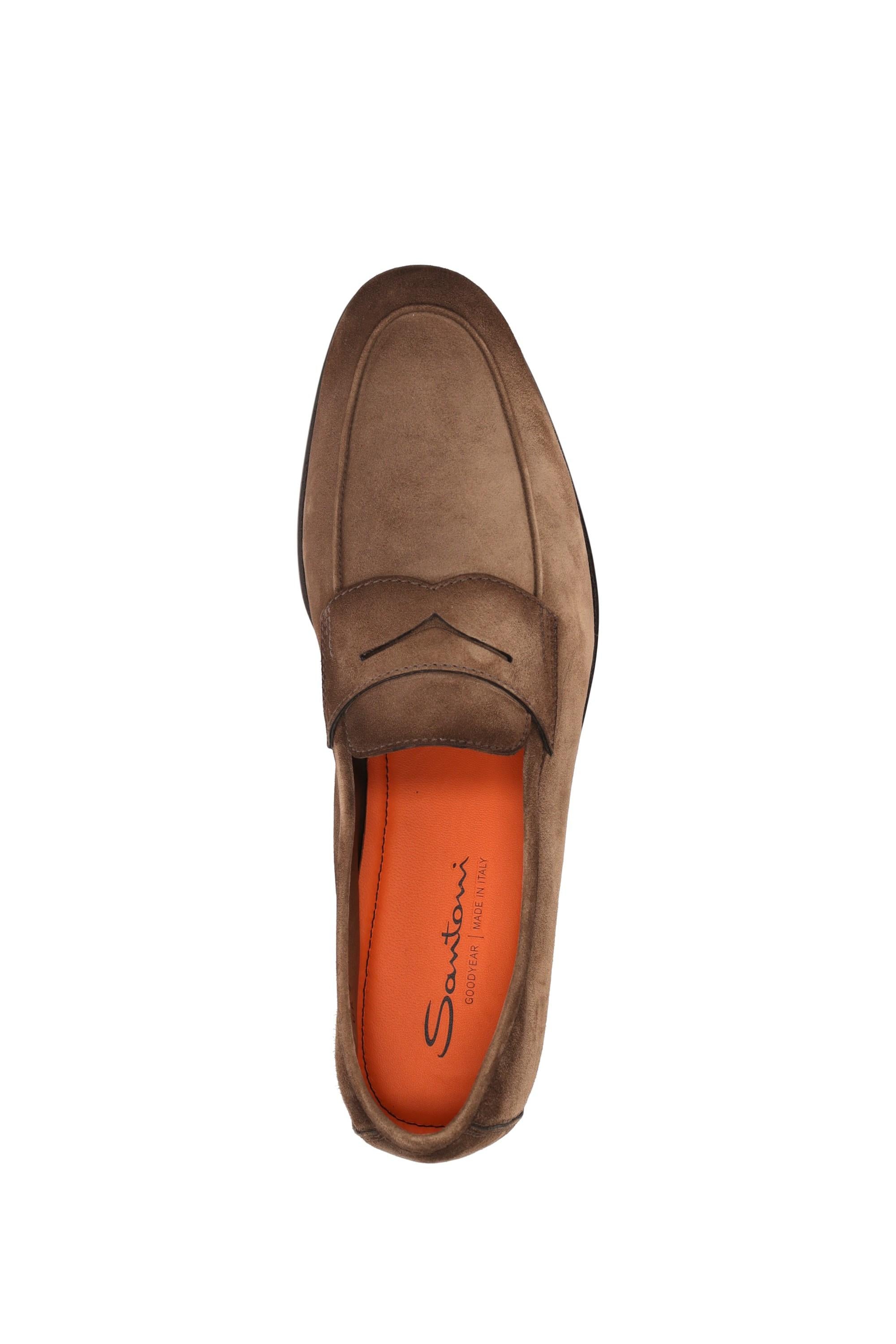 Santoni Mocassino in camoscio lavorazione Goodyear MCNC18837SA4SEAA M21 