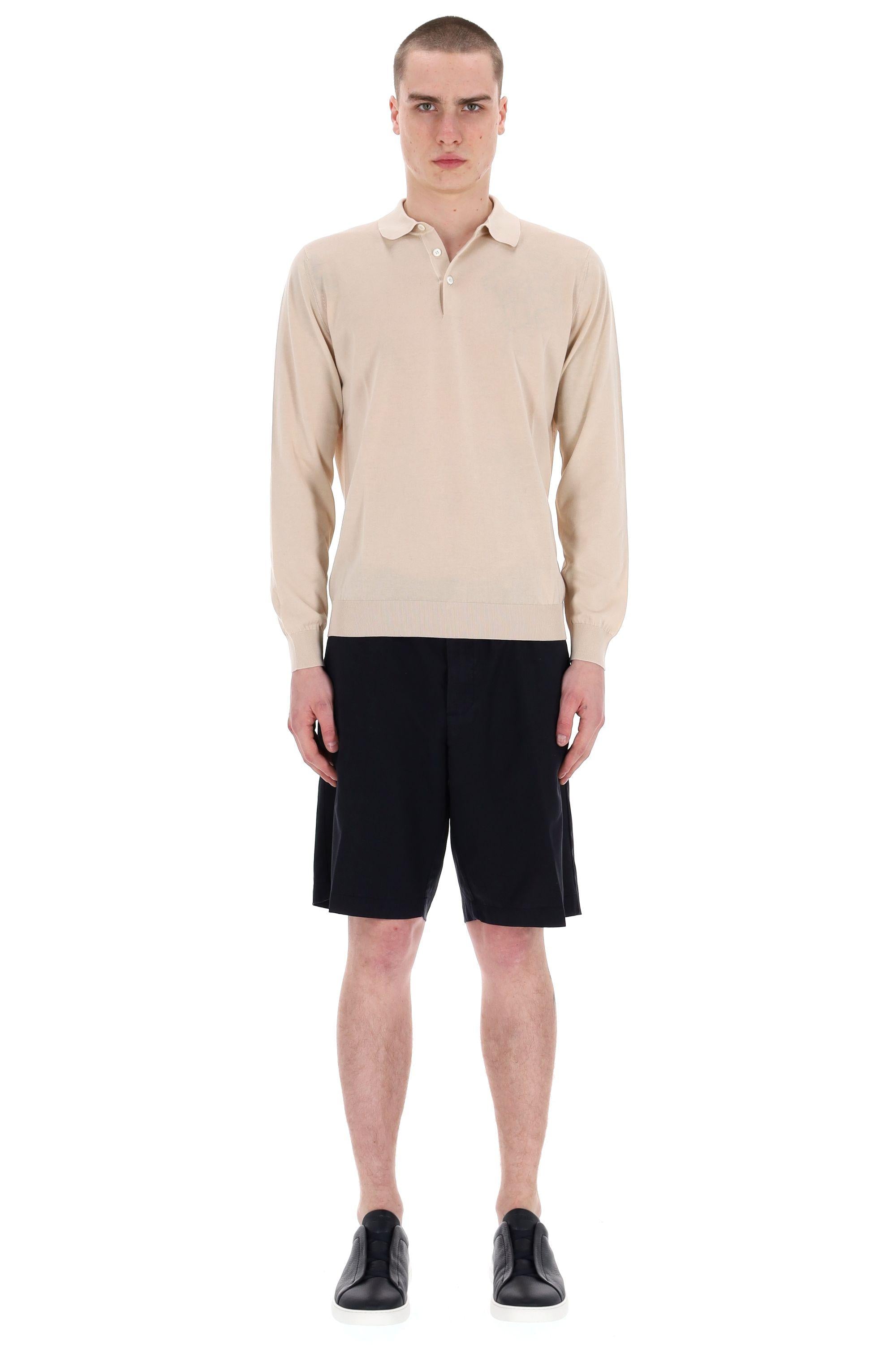 Polo manica lunga in cotone superlight D0GN214-3 125 Drumohr 