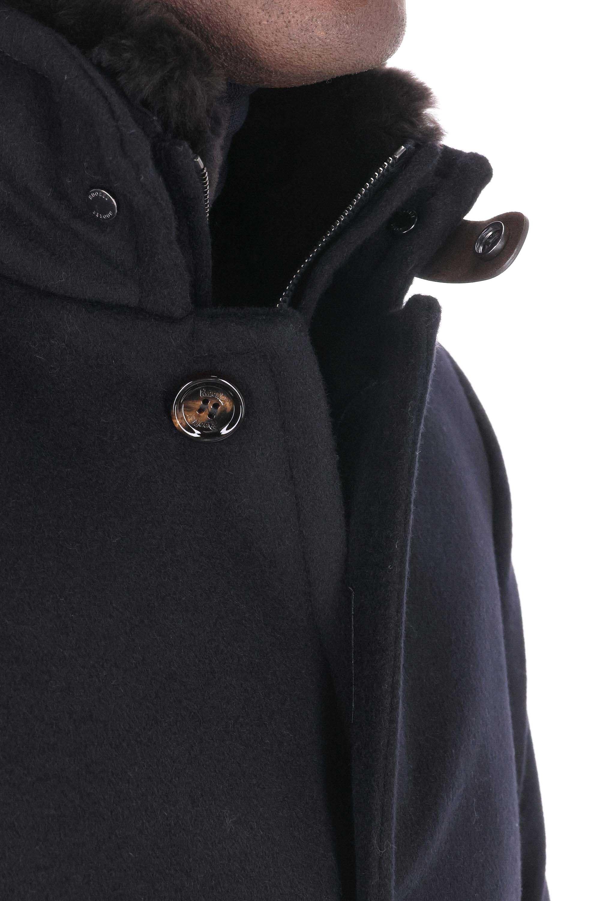 Moorer Cappotto lana-cashmere collo in pelliccia mod. Bond-fur-LE BOND FUR LE U0497 