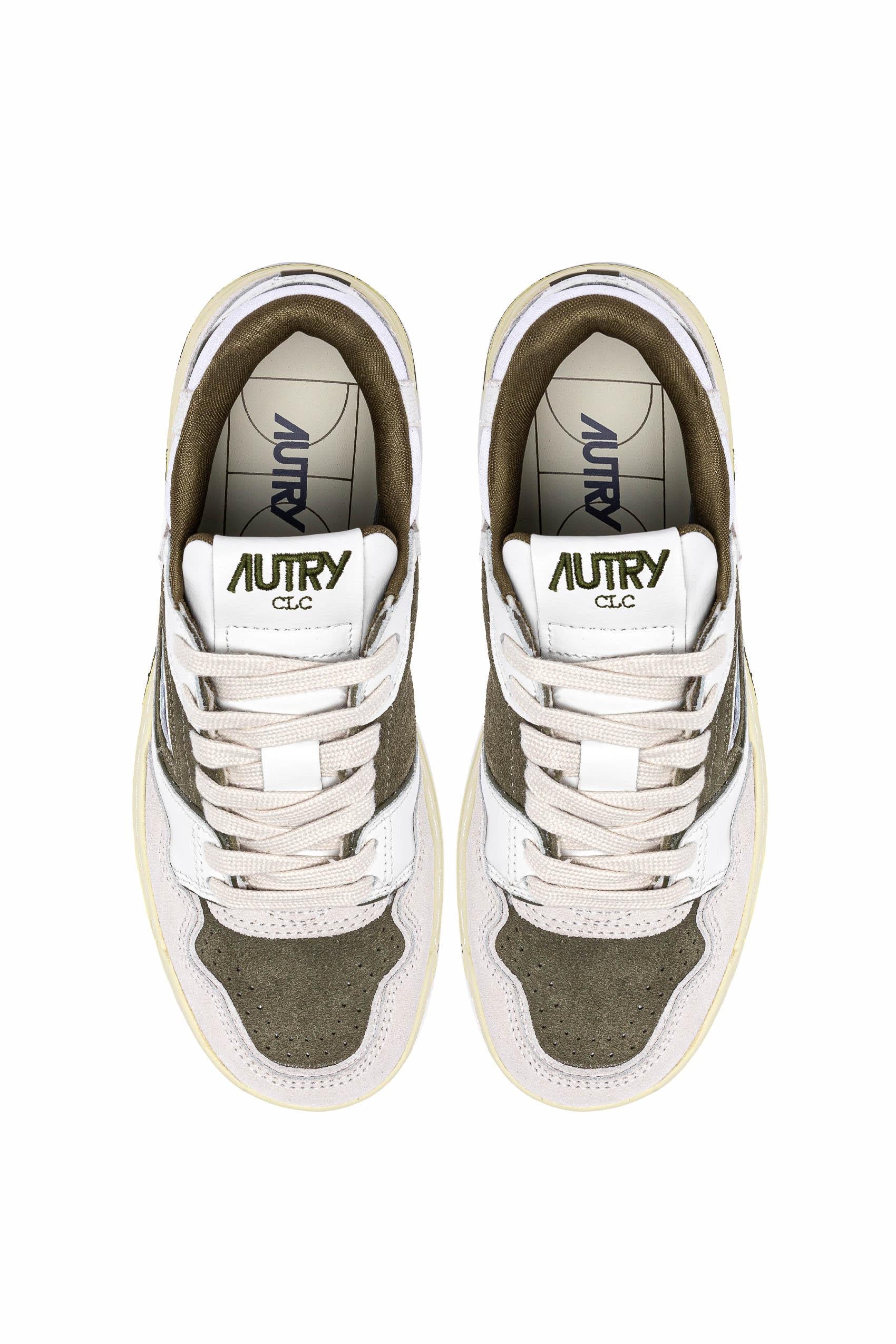 Sneaker CLC con dettagli verdi ROLM EE02 WHT/MILITARY Autry 