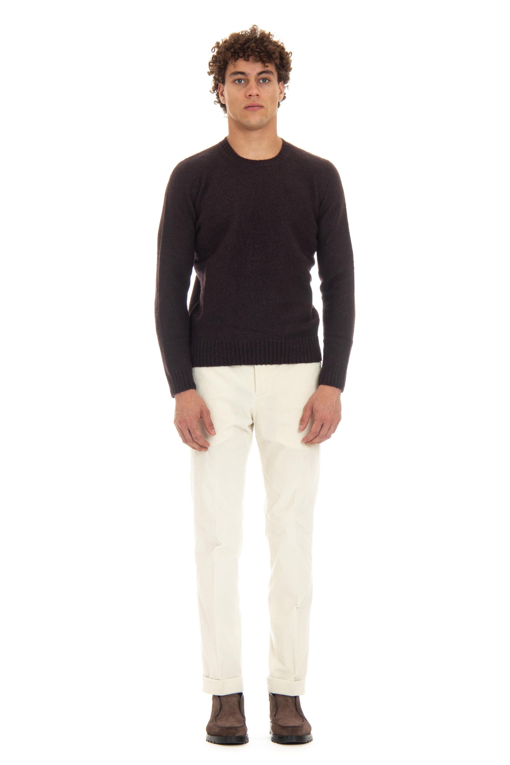 Maglia girocollo in lana di agnello garzata D8W103G.4 585 Drumohr 