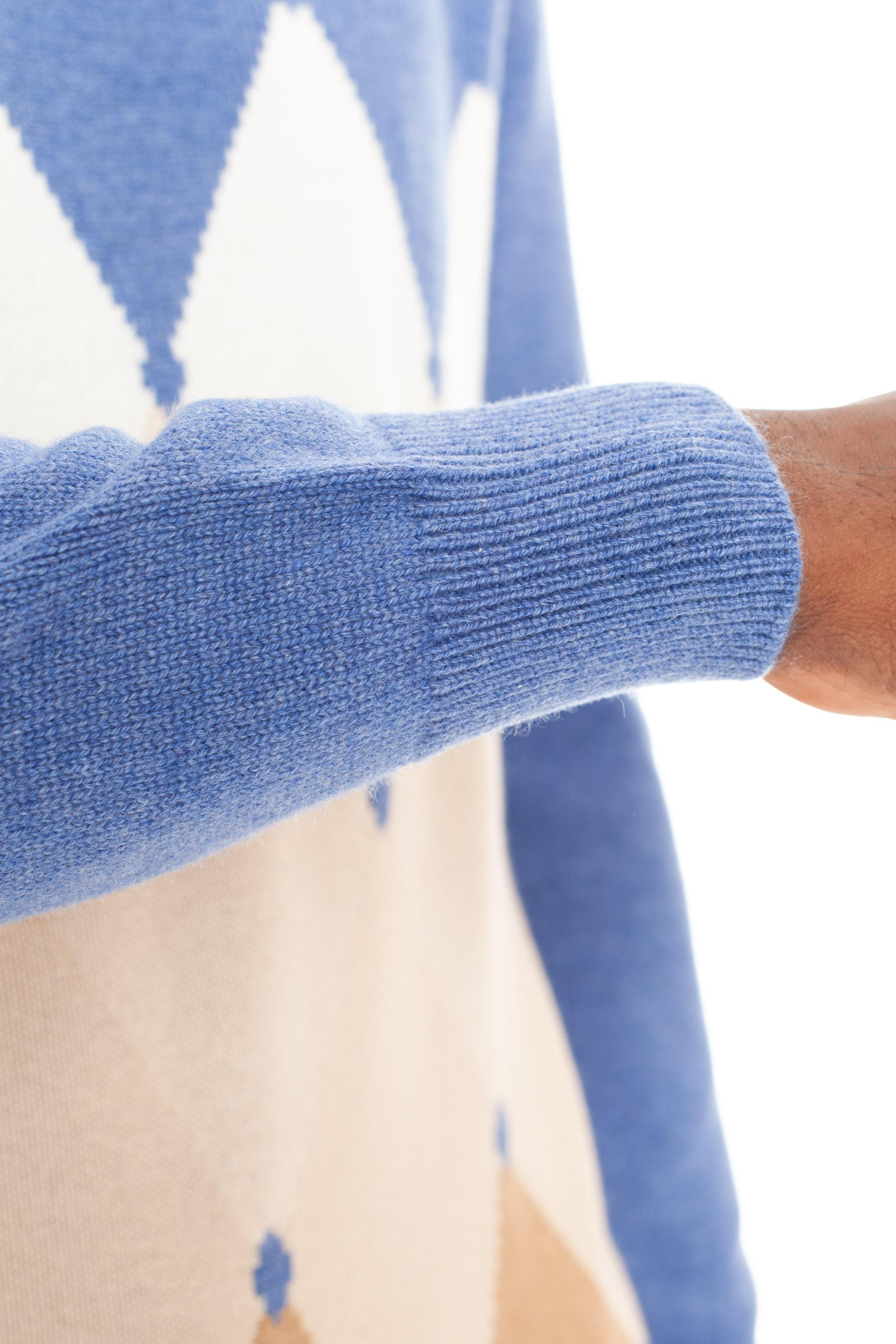 Maglia girocollo in cashmere argyle B2P000 7K0A8/2 93099 Ballantyne 