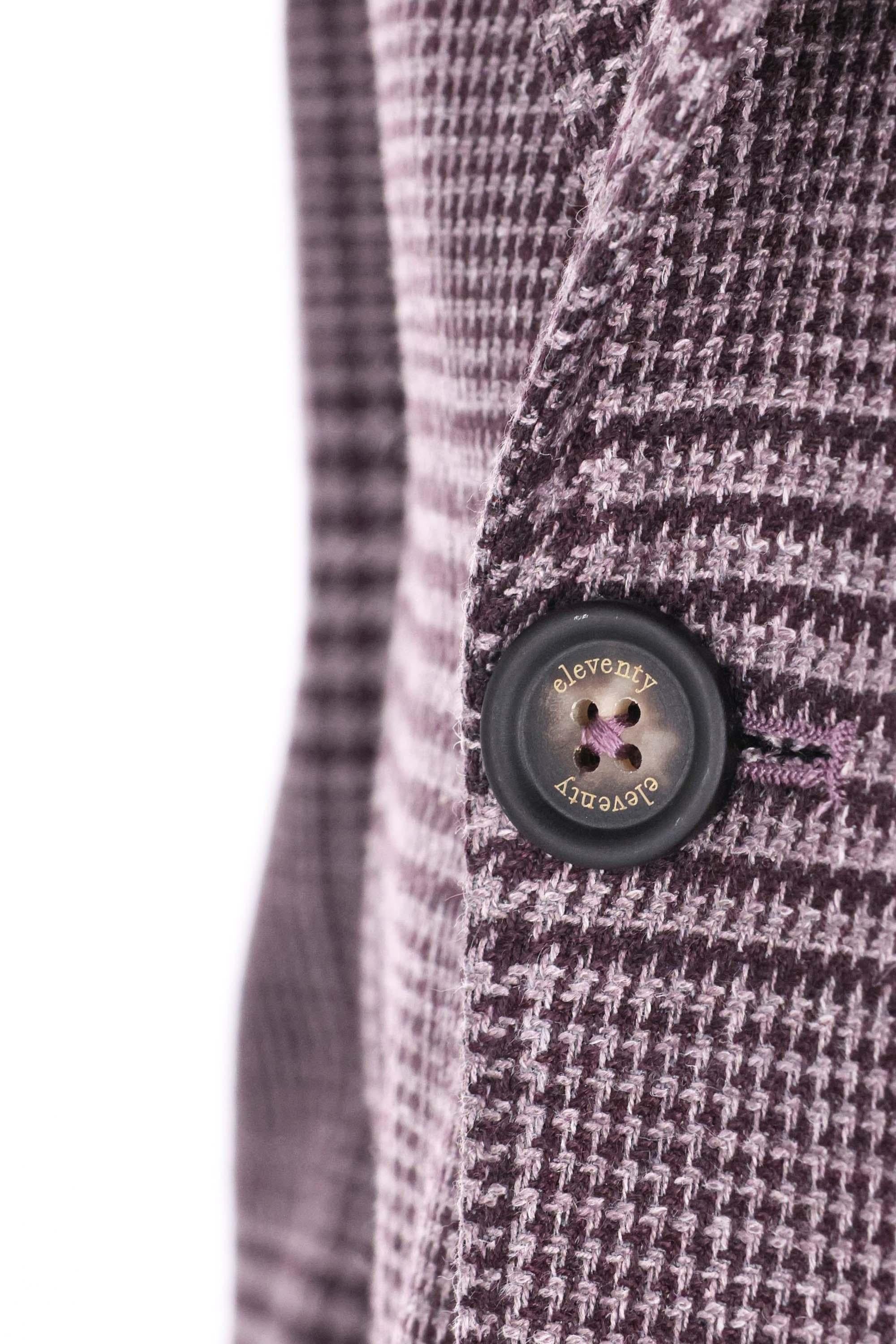 Eleventy Giacca principe di galles in lana-lino-seta L75GIAC12 TES0L099 81 