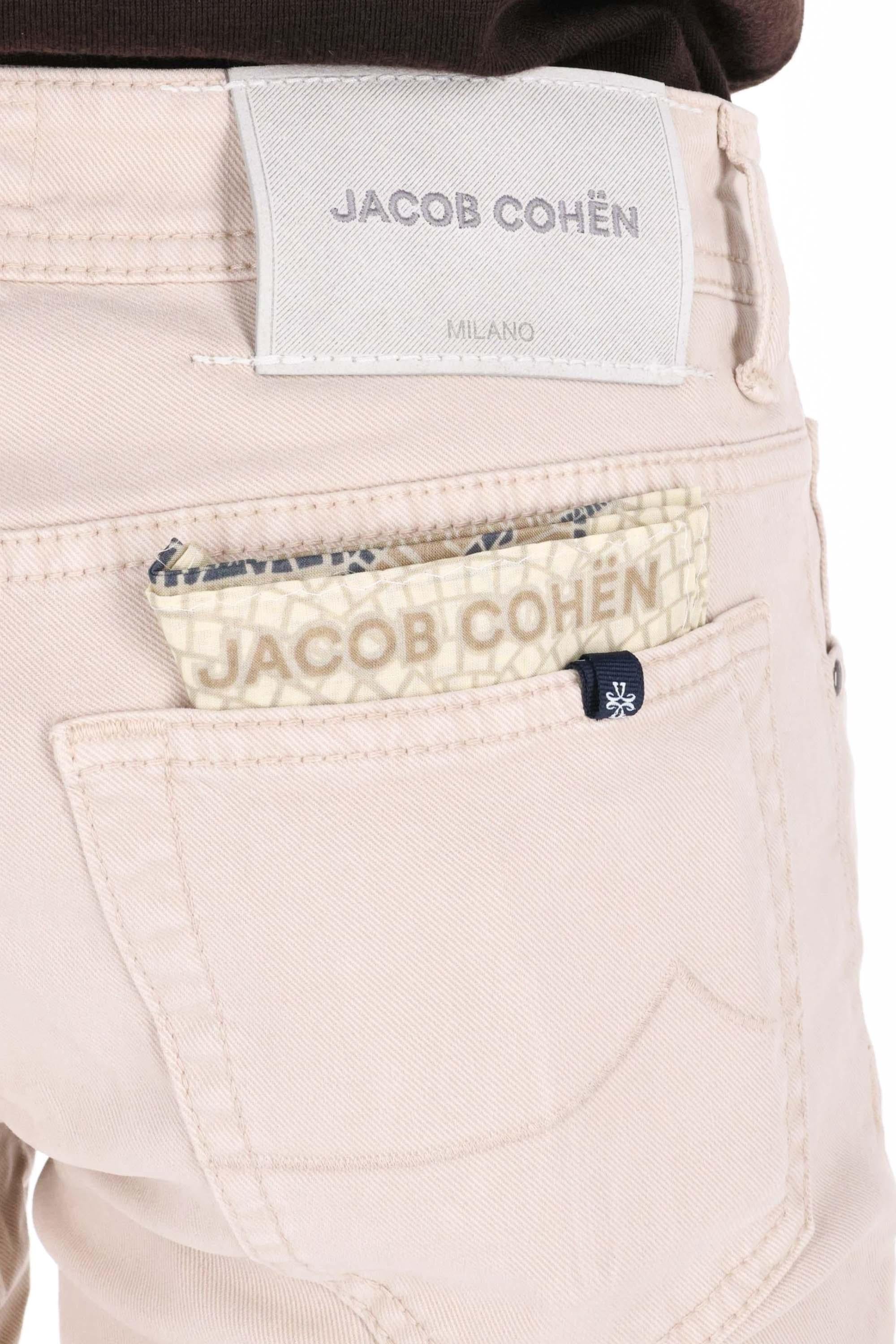 Jacob Cohen 5 tasche color in cotone mano pesca Scott fit JUM_QE007-036-S4216 A83 