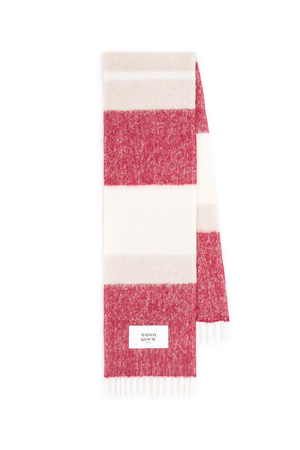 Maison Kitsuné Sciarpa in misto alpaca con logo PM06203WA0022/2 0390 