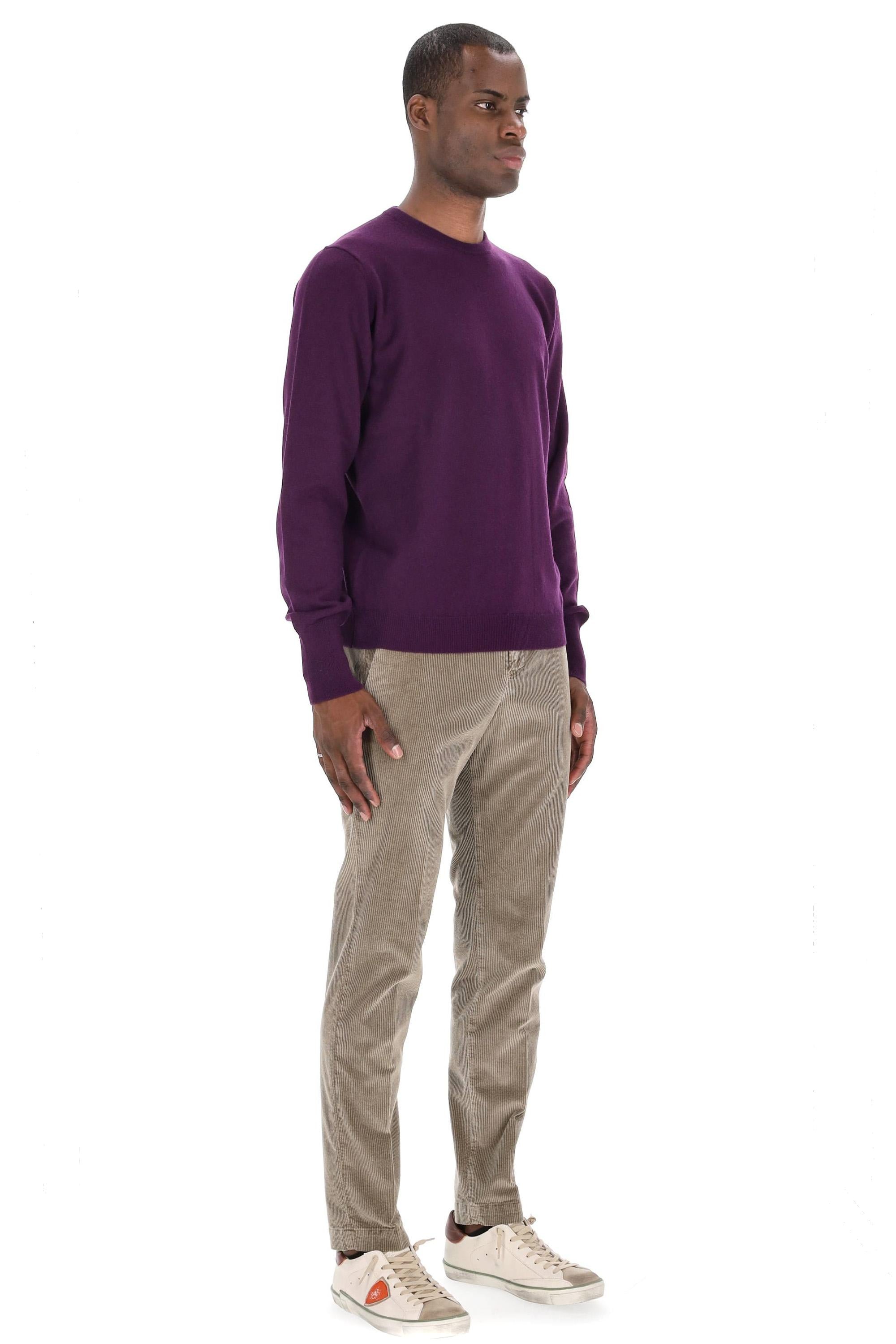 Drumohr Maglia girocollo in puro cashmere tinta unita D1K103L/2 870 