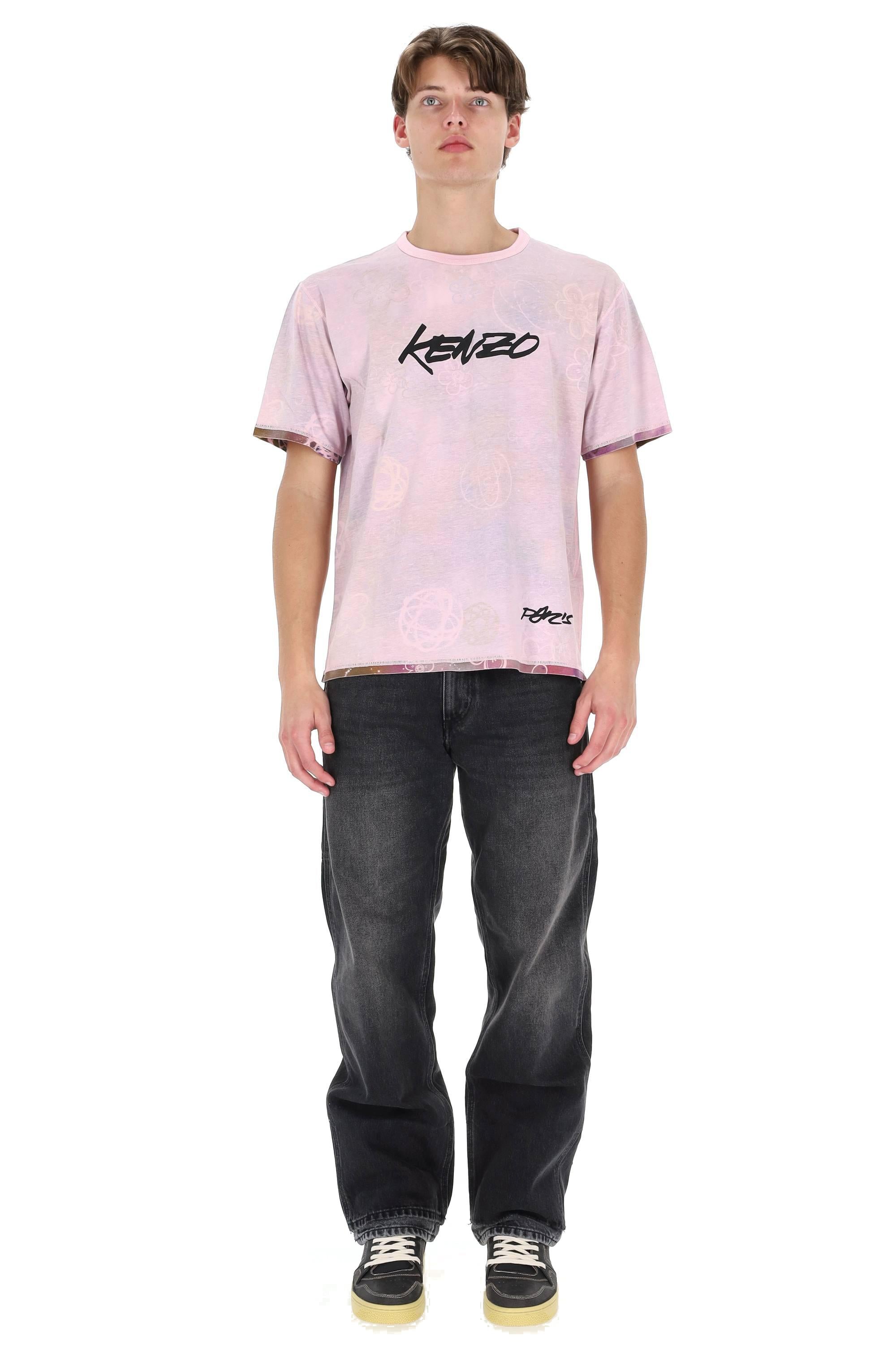 Kenzo T-shirt stampata reversibile x Futura 2000 FF65TS2584SG 30 