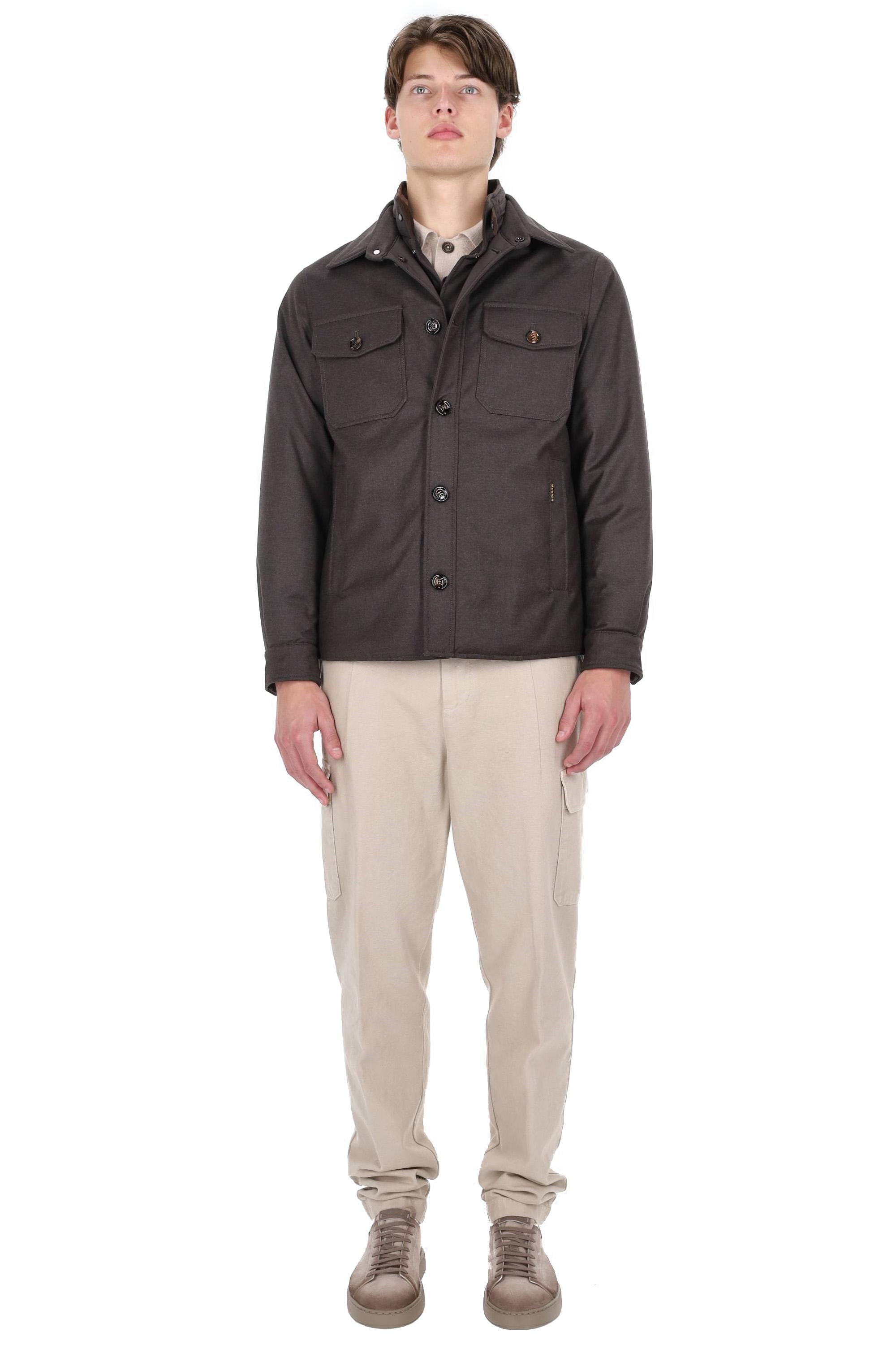 Moorer Giubbotto-camicia in lana anti acqua imbottito piuma mod. Duino-LL DUINO-LL U0213 