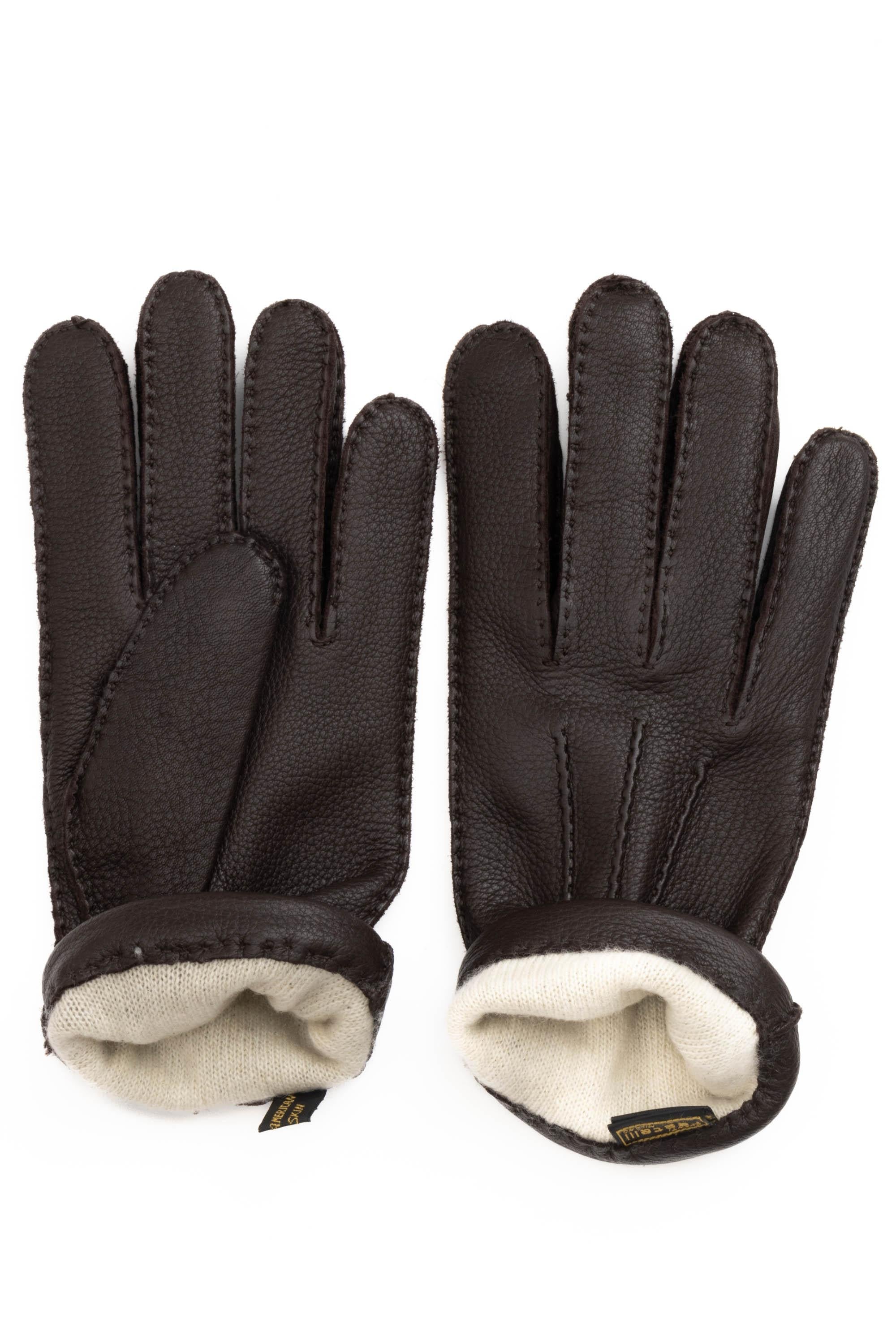 Guanto in cervo foderato in cashmere 148/2 504 Restelli 