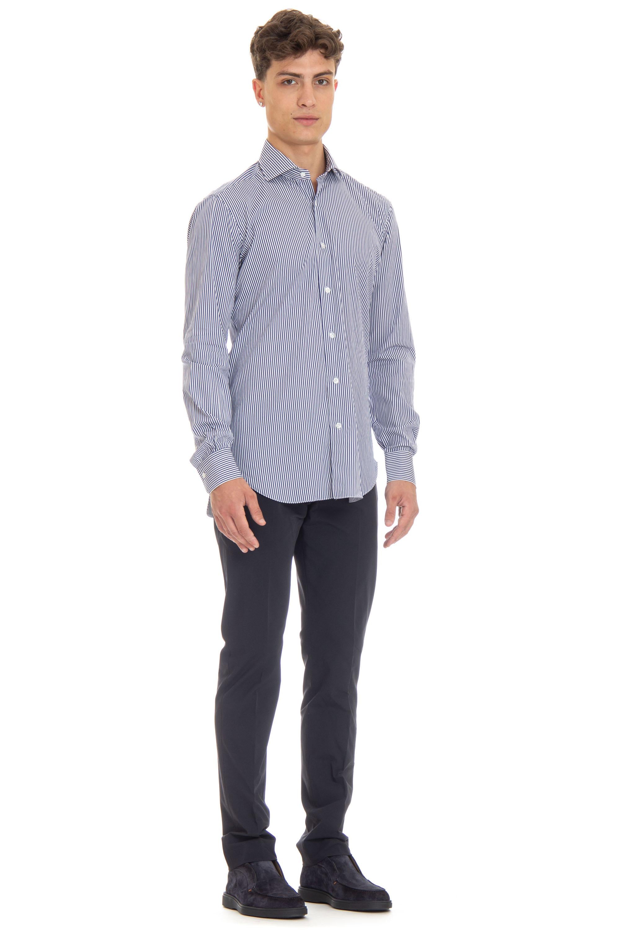Camicia bacchettata in cotone Etichetta Culto K1U13P0144081.U 0001 Barba 