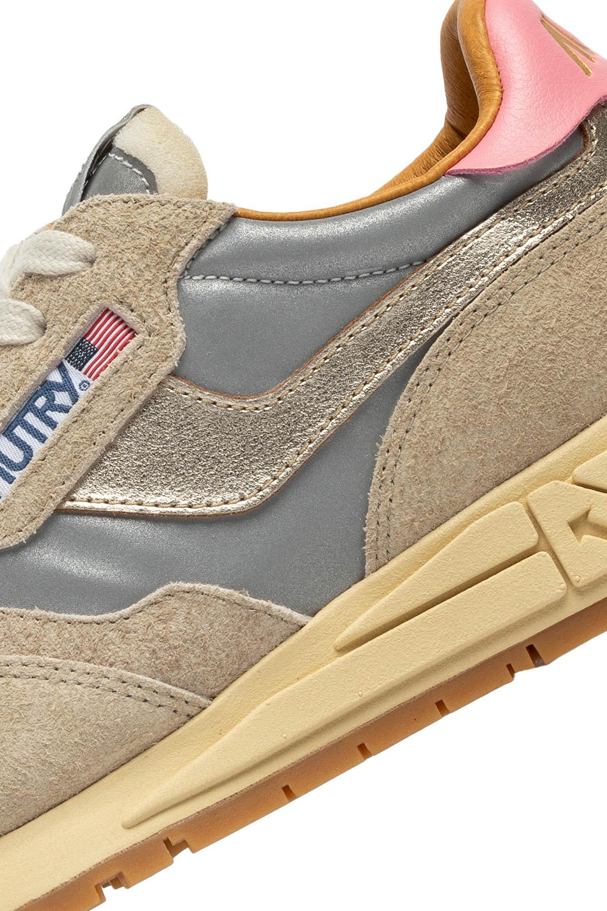 Autry Running donna in camoscio e mesh mod. Reelwind WWLW RL06 SILV/PLAT 