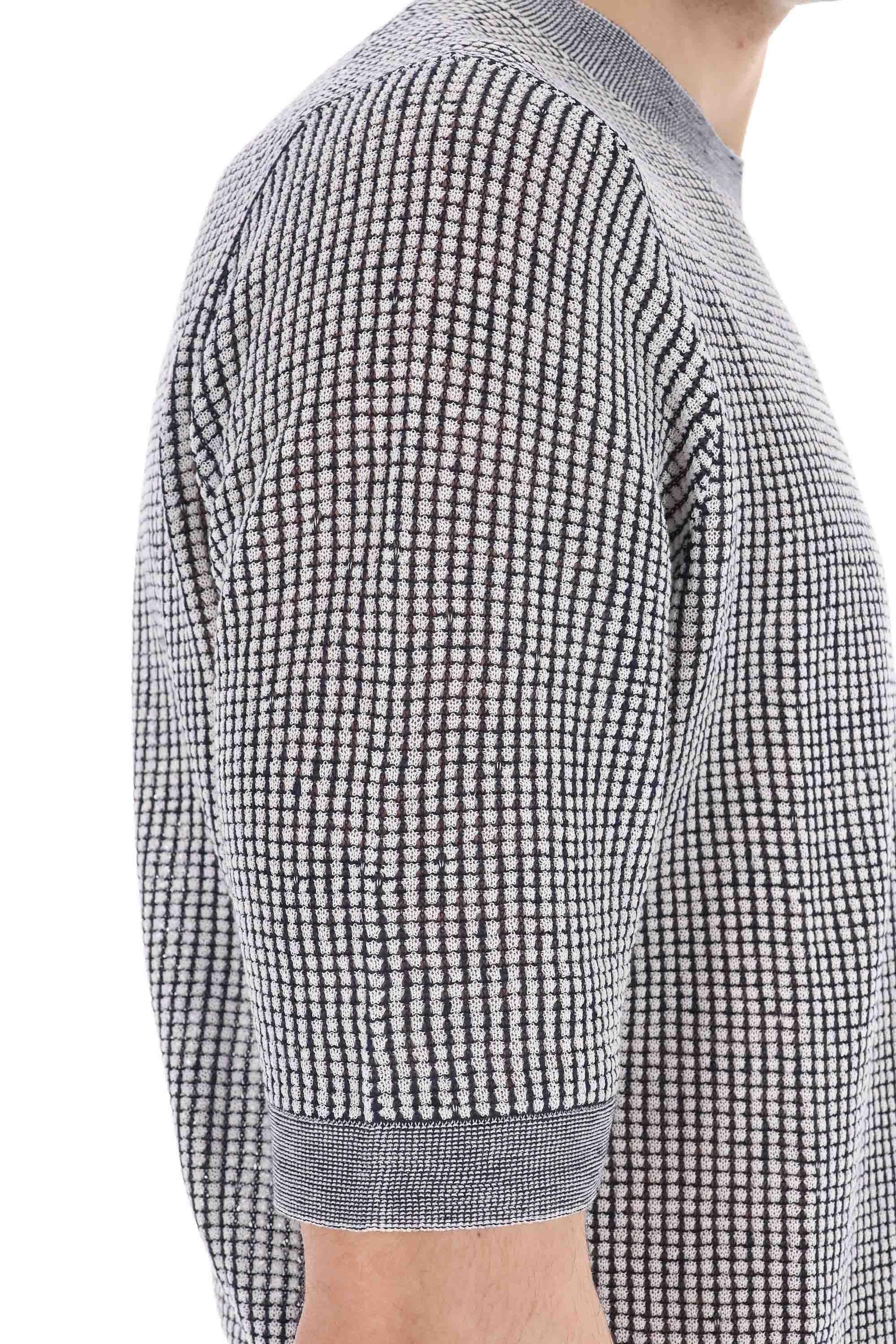 Ballantyne T-shirt jacquard in cotone-lino B2W229 14CZ9 98012 