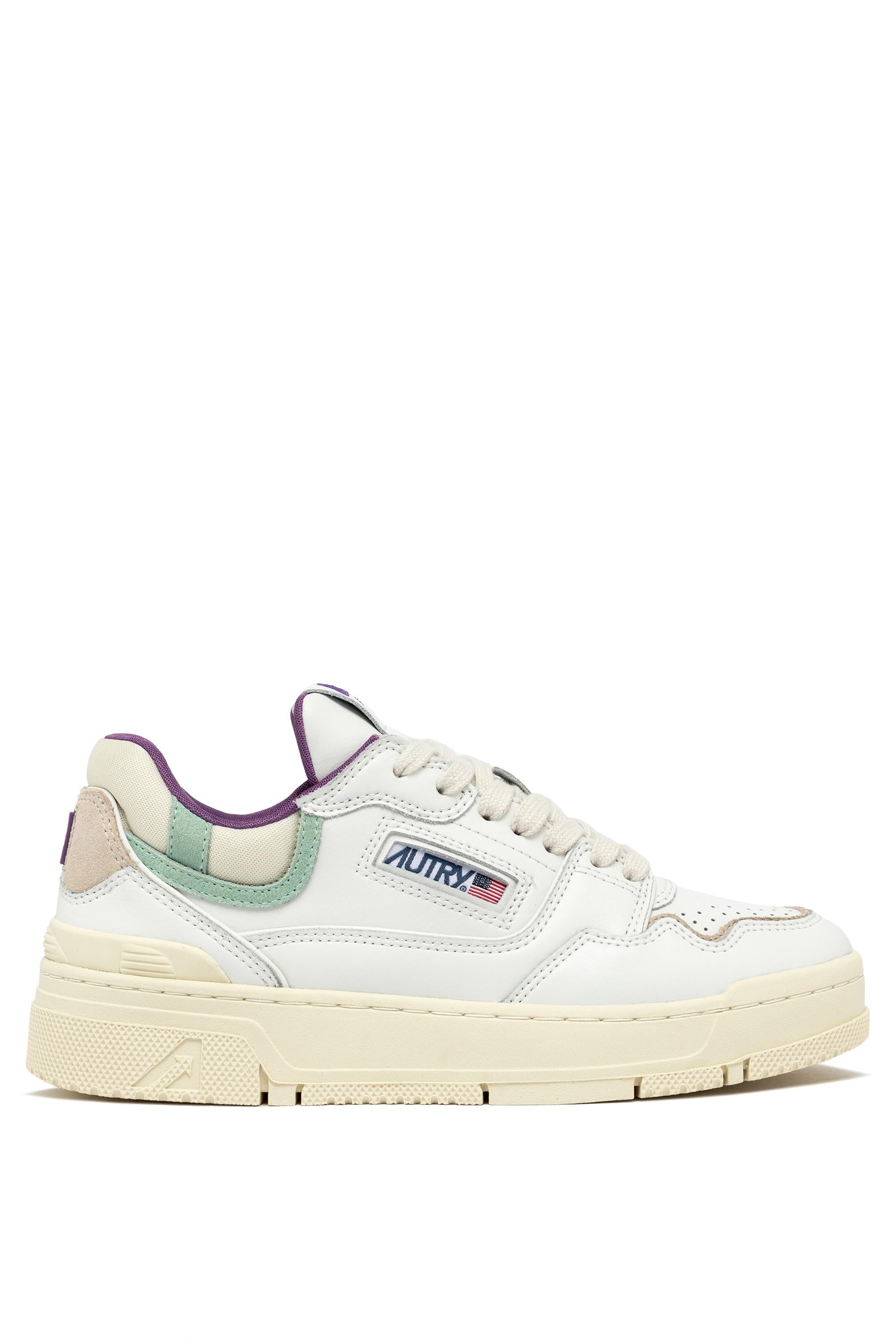 Autry Sneaker donna CLC con dettagli viola ROLW MY05 WHT/CAMEOGREEN 