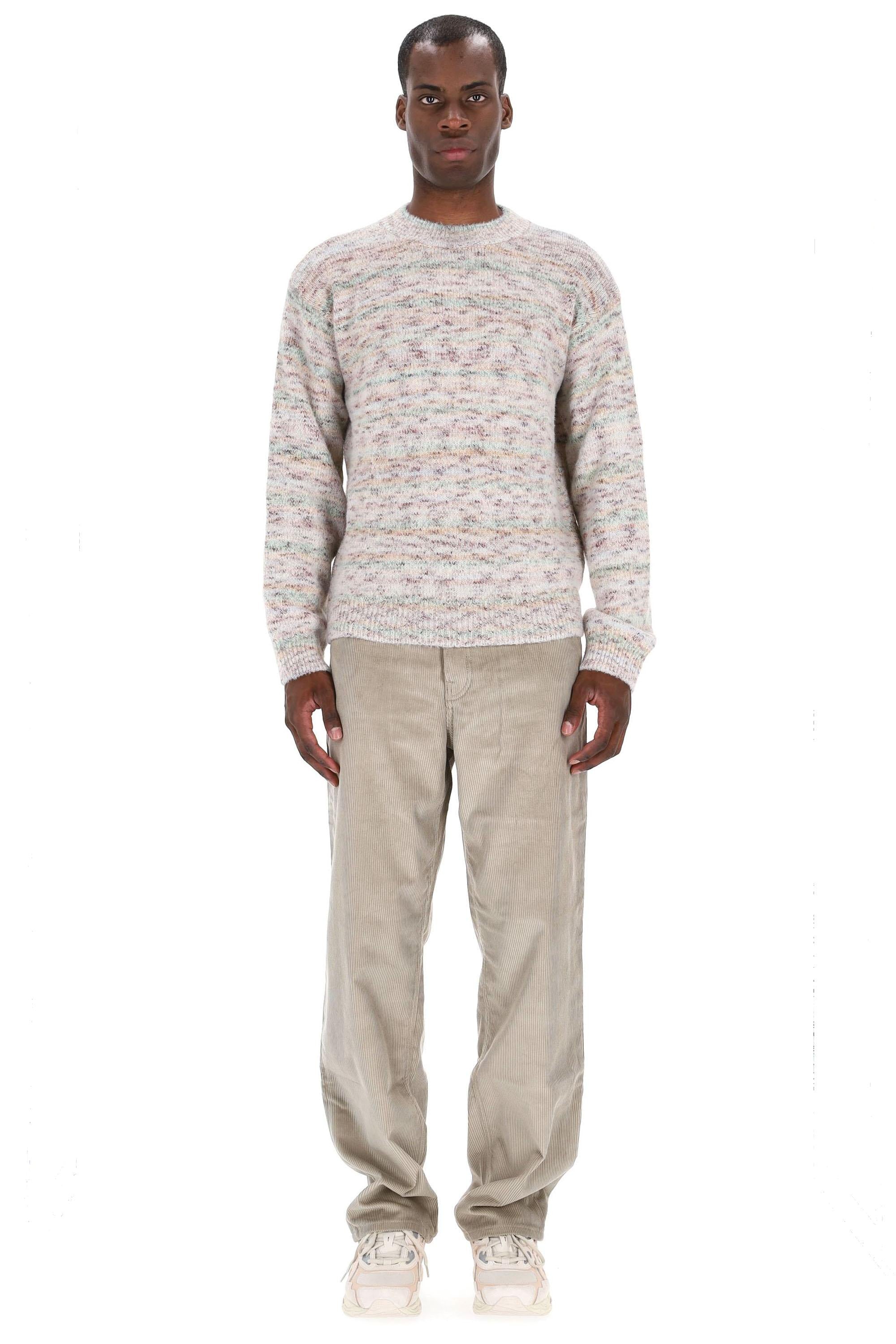 Maglia girocollo in lana mouliné mod. Bastian WOASC-H23435 BAA-BEIGE A.P.C. 