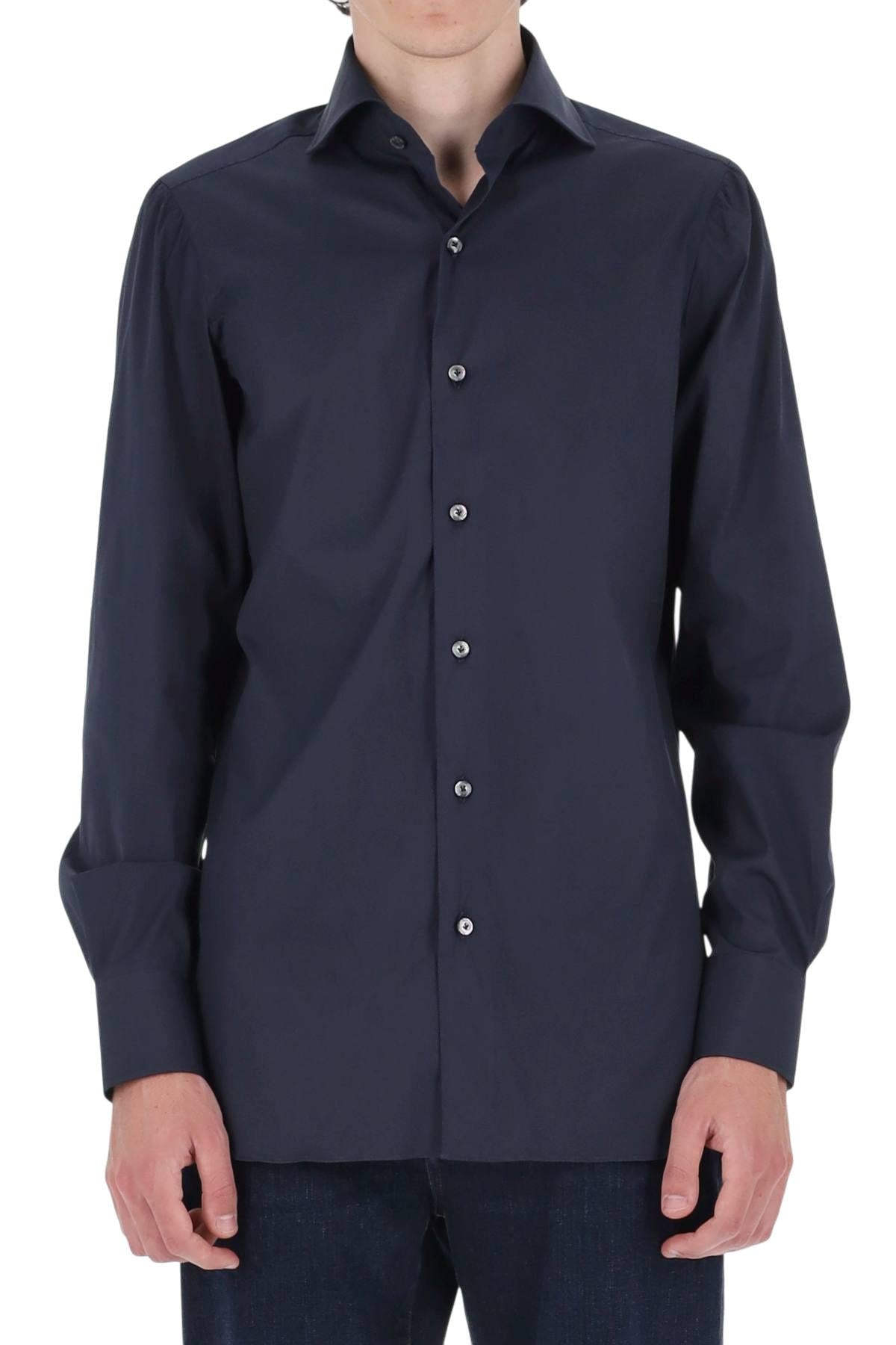 Finamore Camicia in cotone popeline stretch linea Napoli NP 040030 C0643 03 