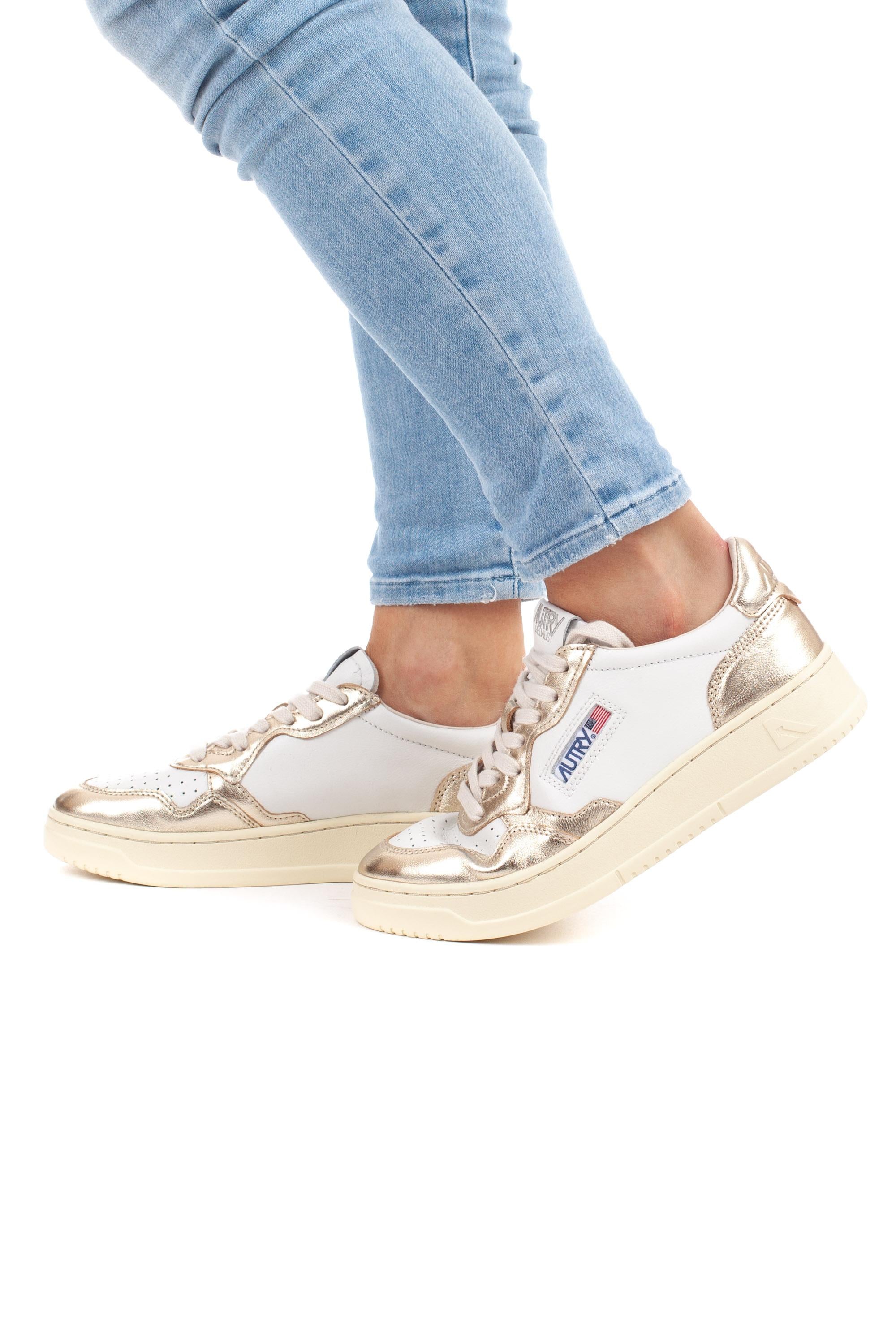 Sneaker medalist donna bicolor AULW - WB16 PLATINUM Autry 