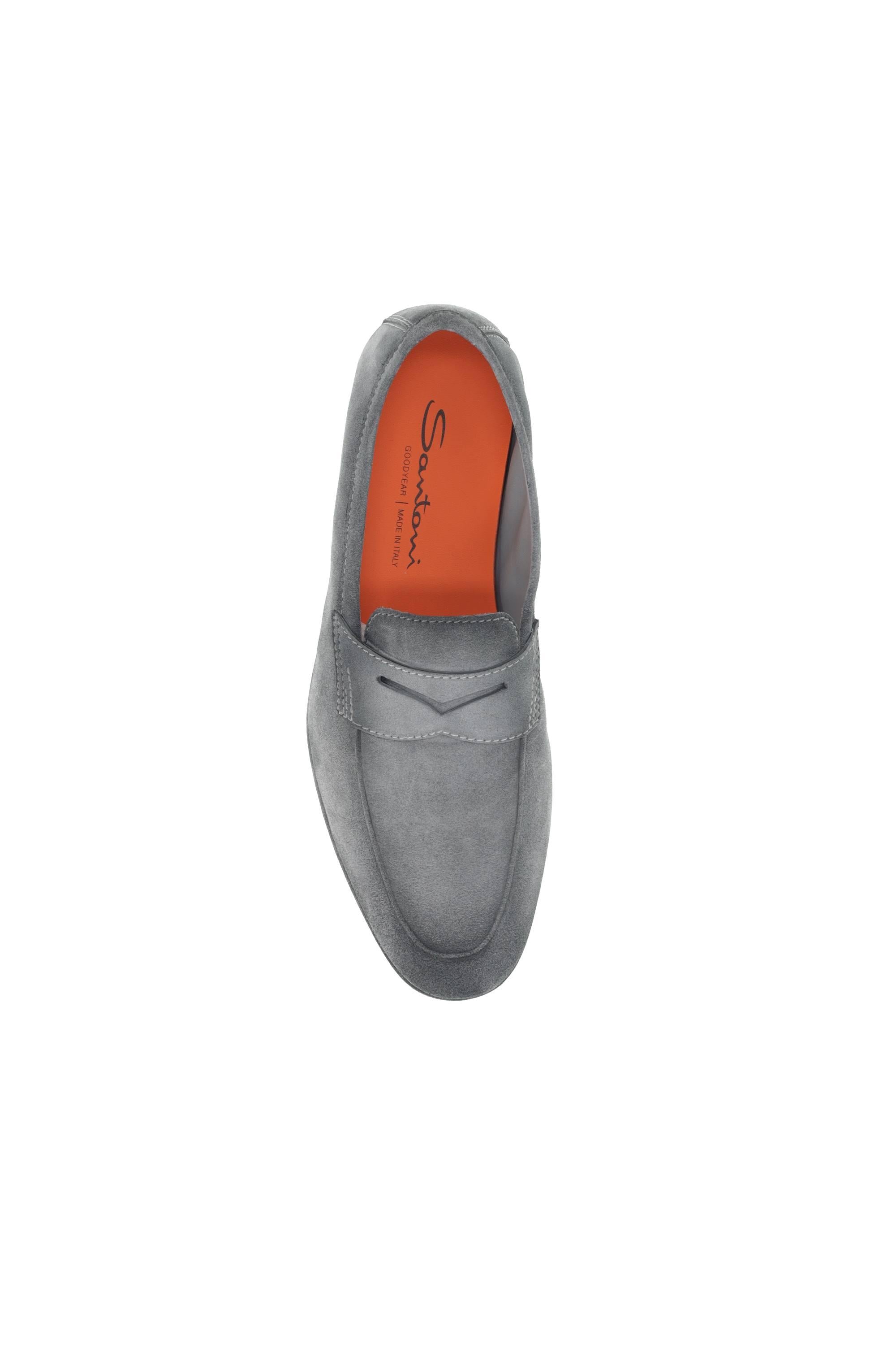 Santoni Mocassino Driver penny in camoscio Seta mod. Carlo MCNC19298SI6SEAA G18 