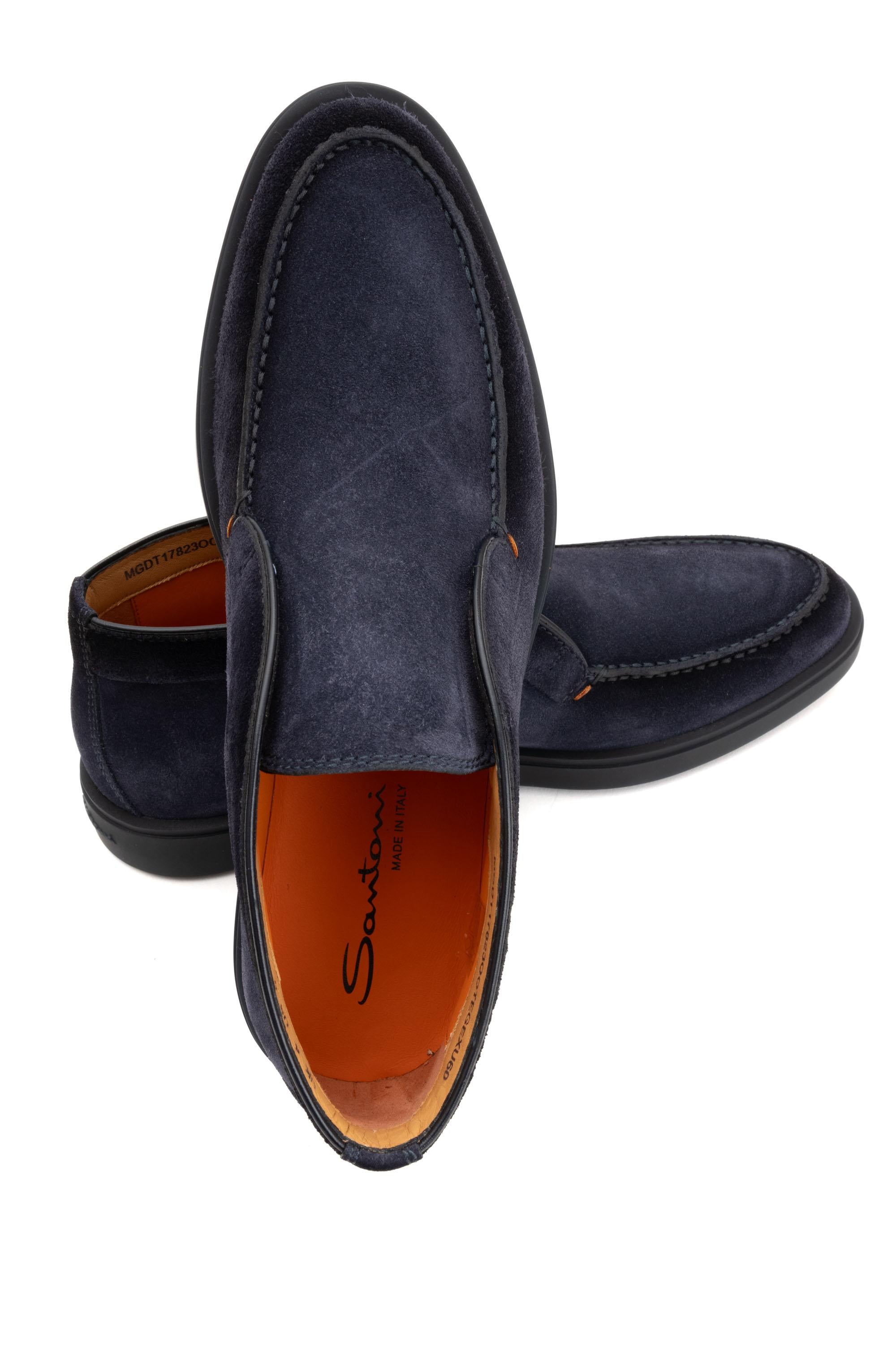 Slip-on in camoscio con fondo in gomma MGDT17823OOTEGEX U60 Santoni 