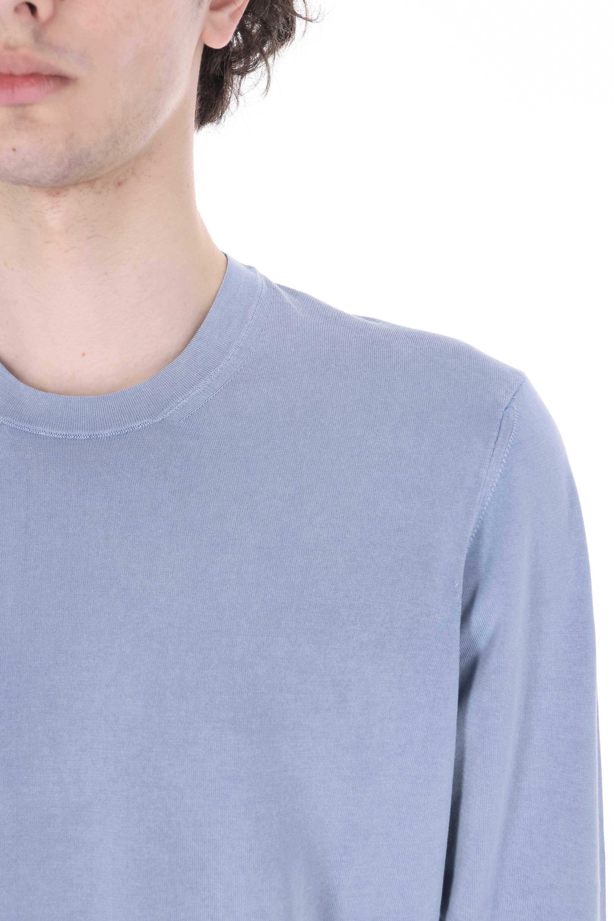 Drumohr T-shirt manica lunga in leggero cotone frosted D0GF113NL-3 724 