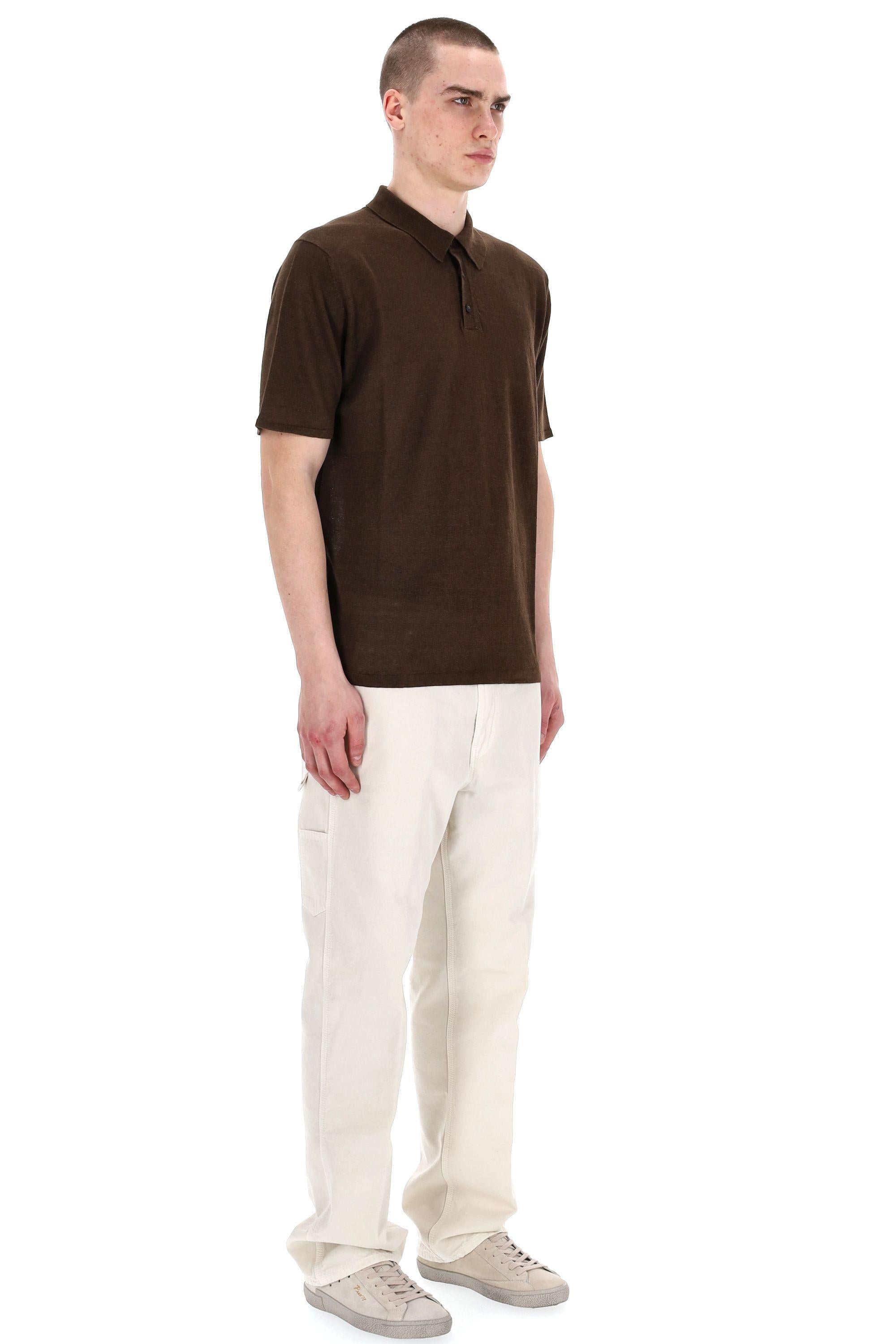 Roberto Collina Polo manica corta in lino RB20024 RB2008 