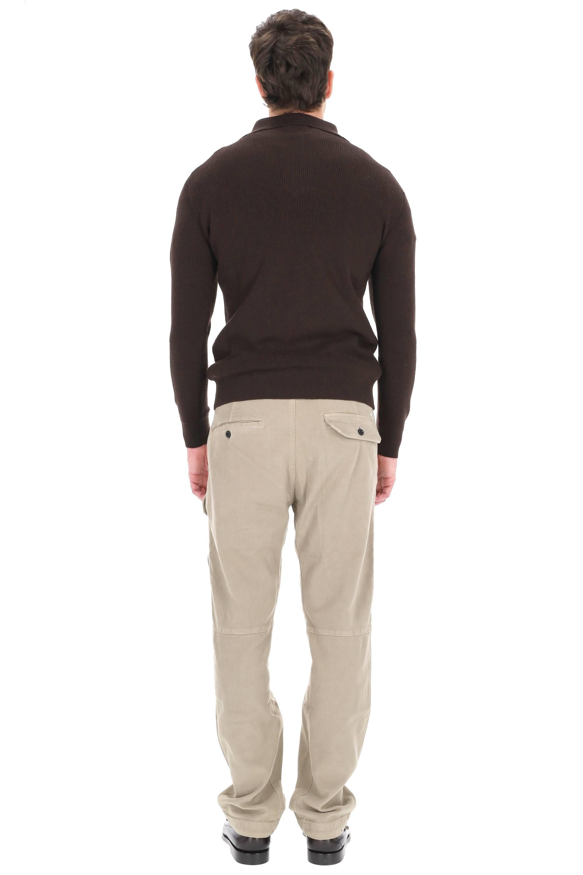 Tagliatore Maglia modello camionnaire Linton in lana vergine PWI25-01 25I226 MORO 