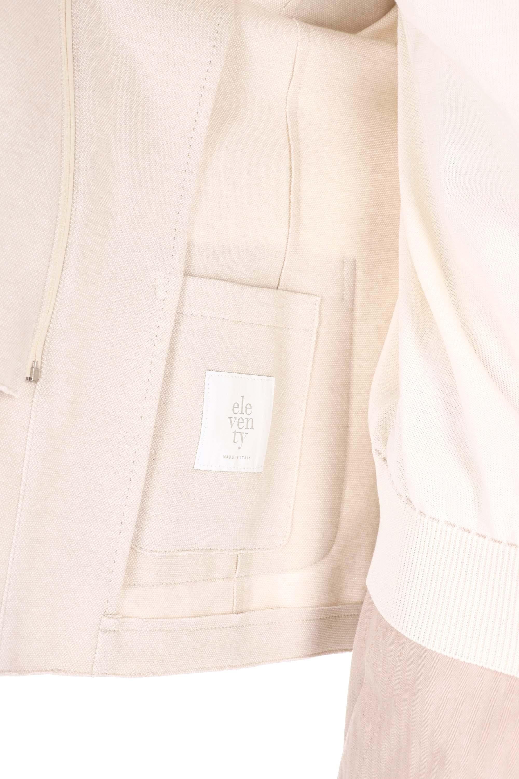 Eleventy Giacca in jersey di cotone a taglio vivo M70GIAF02 TES0M037 02 