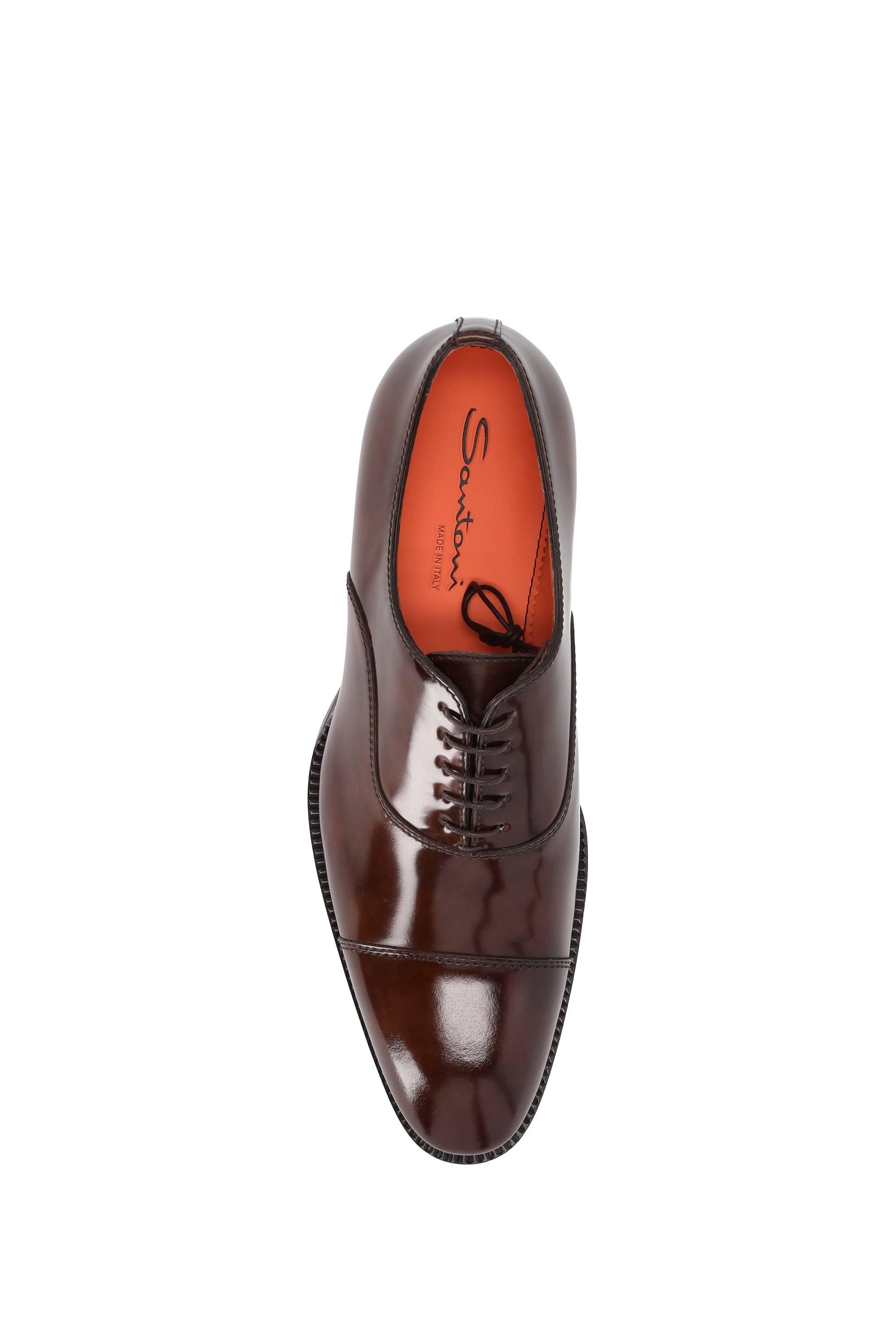 Santoni Stringata in pelle di vitello spazzolato MCCR17764JJ2BPFG T50 