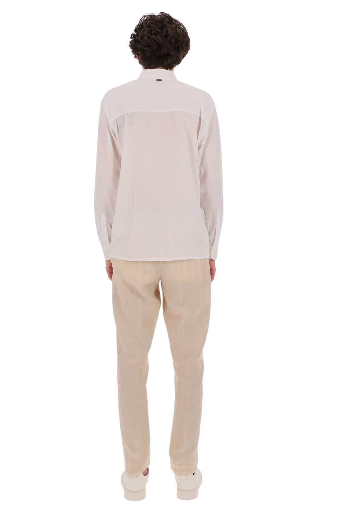 Herno Camicia in crepe di cotone button down JPL00149U 1000 