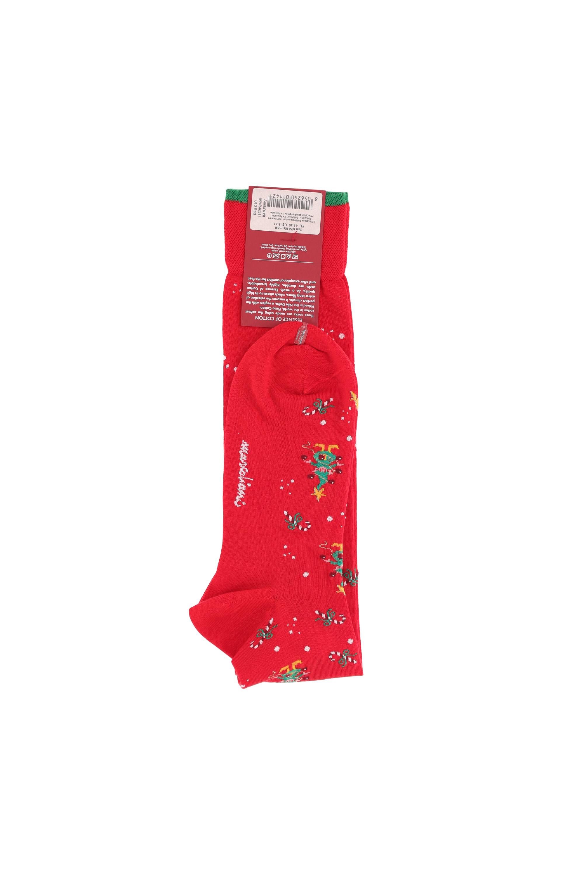 Marcoliani Calze natalizie in pima cotton Santa's Elf MAR4831L 010 