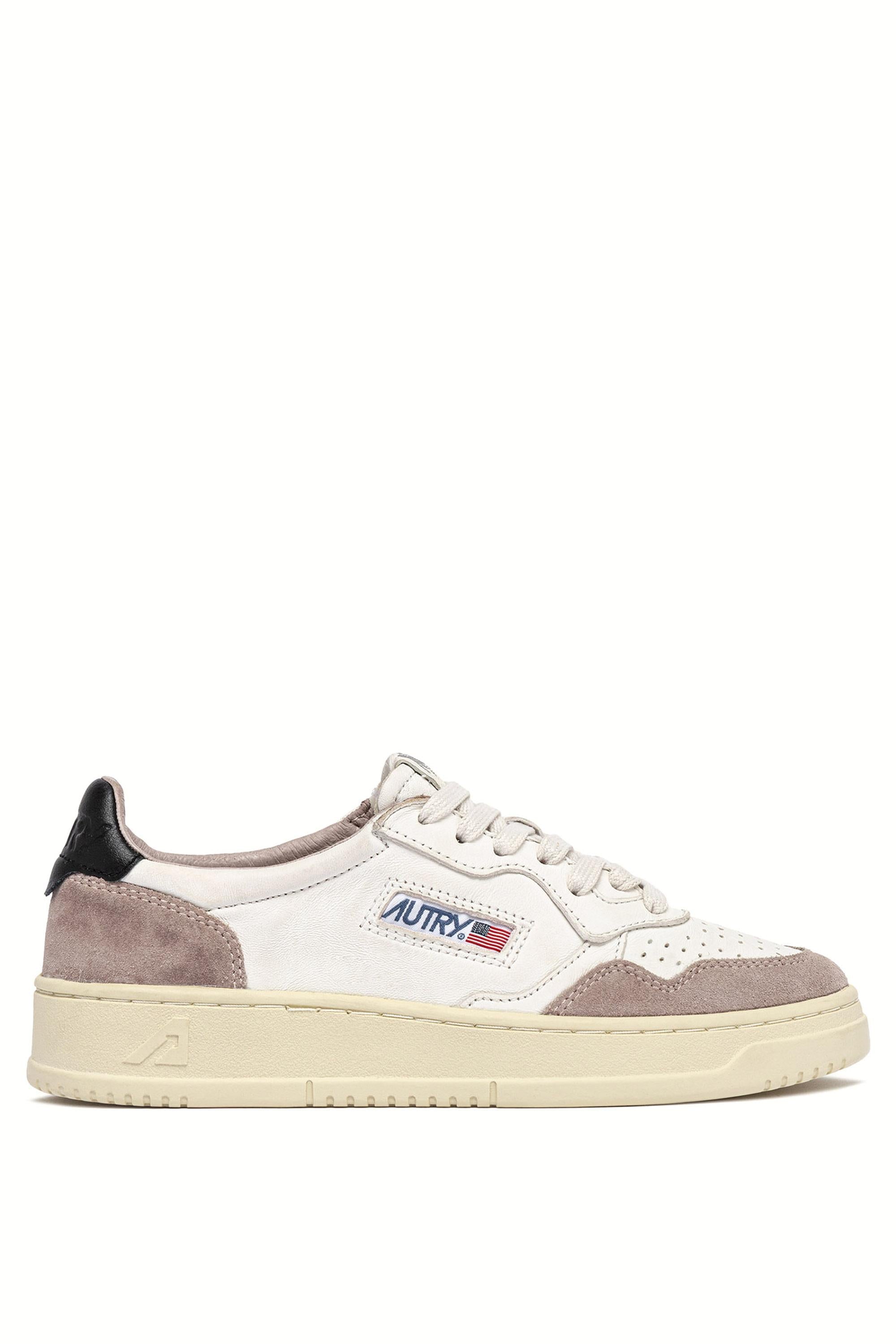 Sneaker donna Medalist in pelle di capra e camoscio AULW - GS20 POWDER/BLK Autry 