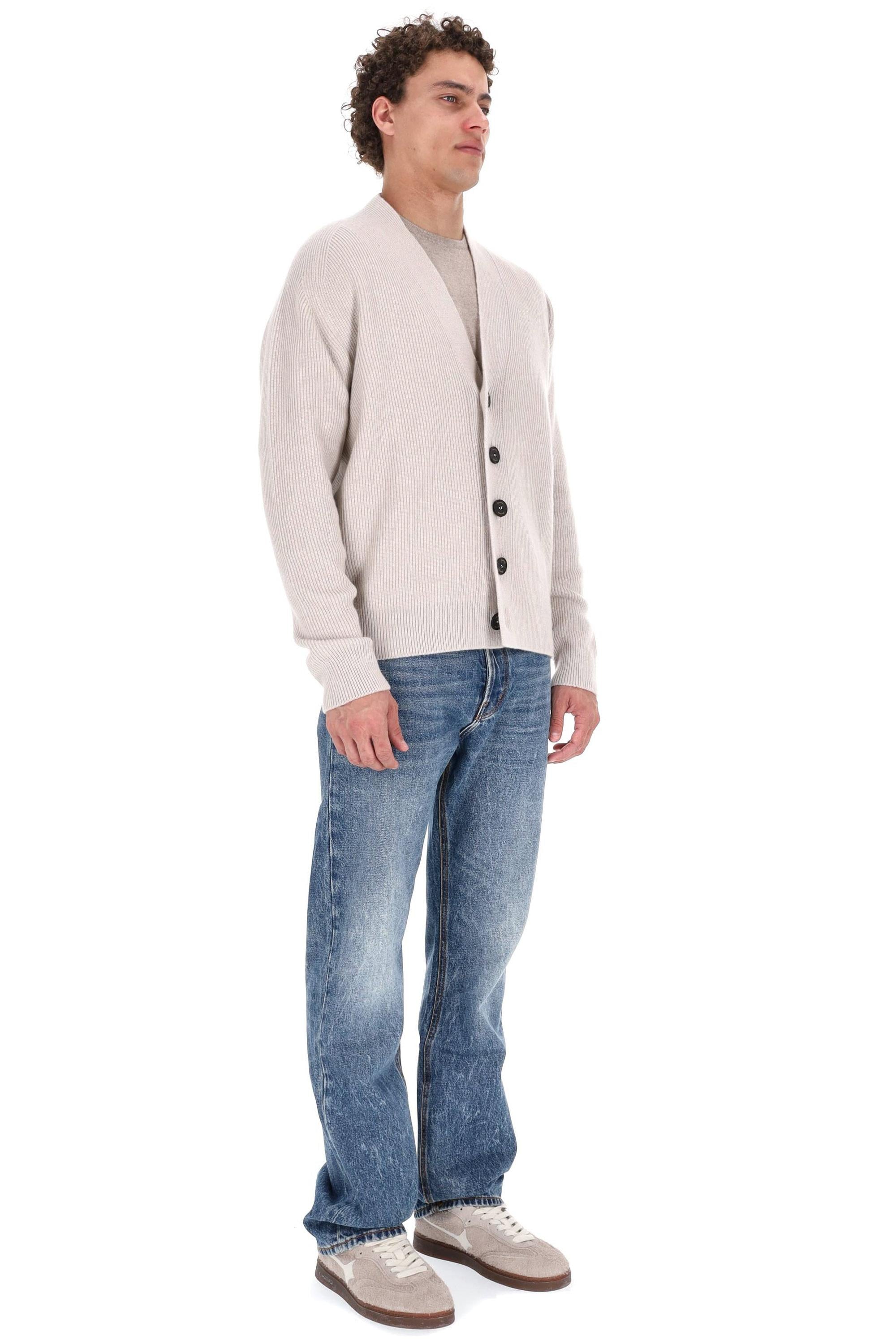 Drumohr Cardigan a costine in puro cashmere D7K109MI 112 