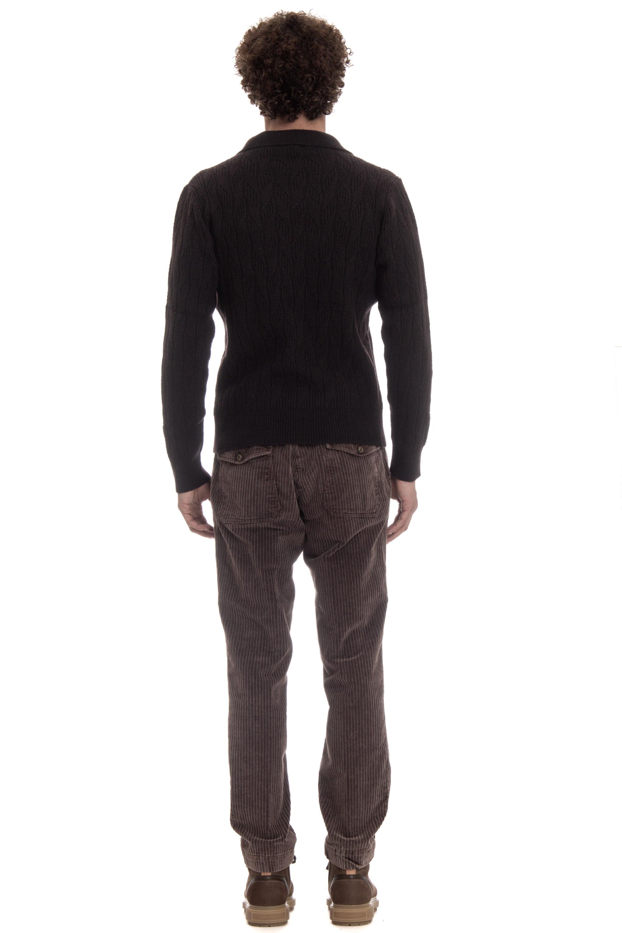 Drumohr Polo open collar in lana di agnello D7W146SP 585 