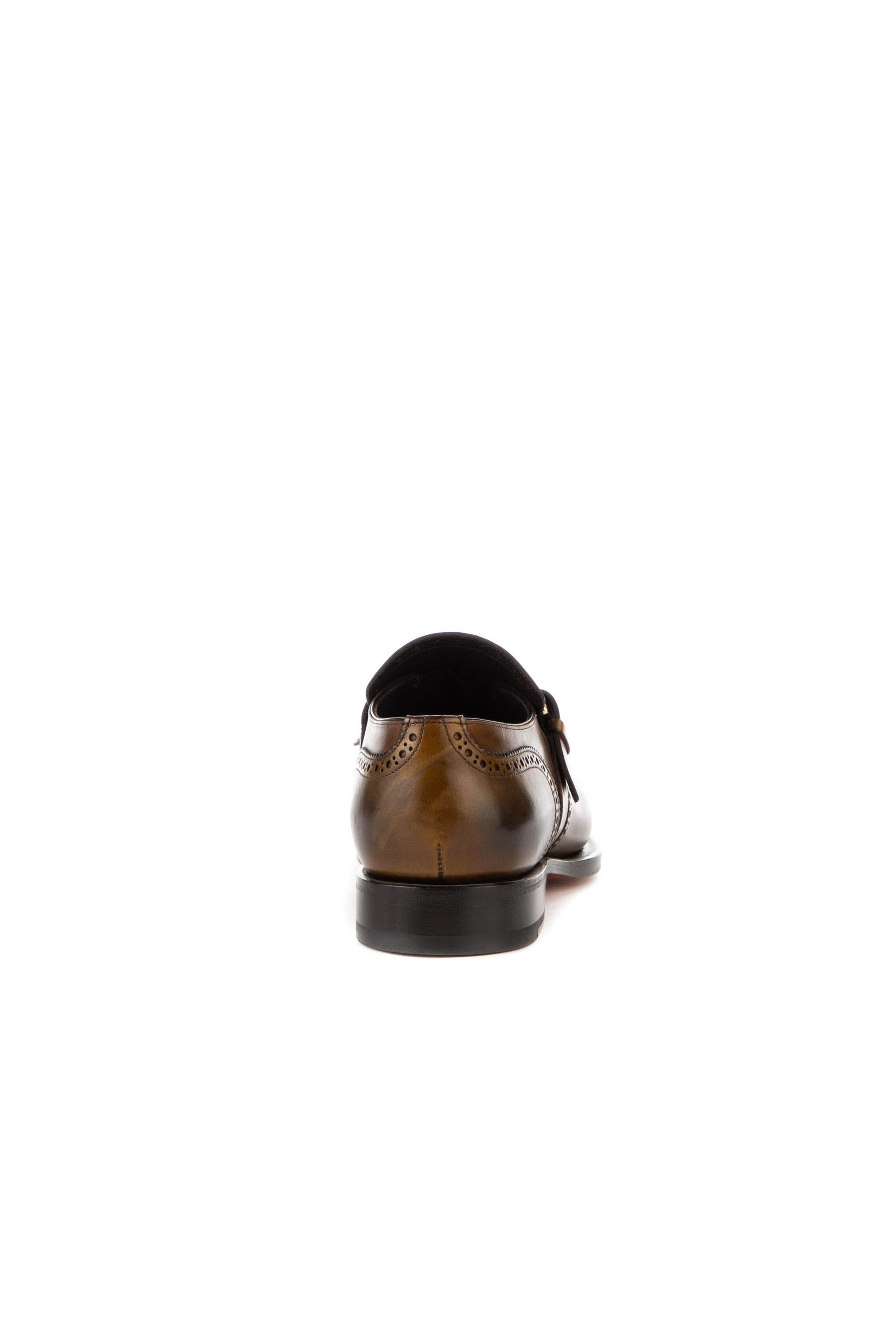 Santoni Scarpa in pelle monofibbia con frange MCCO13976MC3HNG CS53 