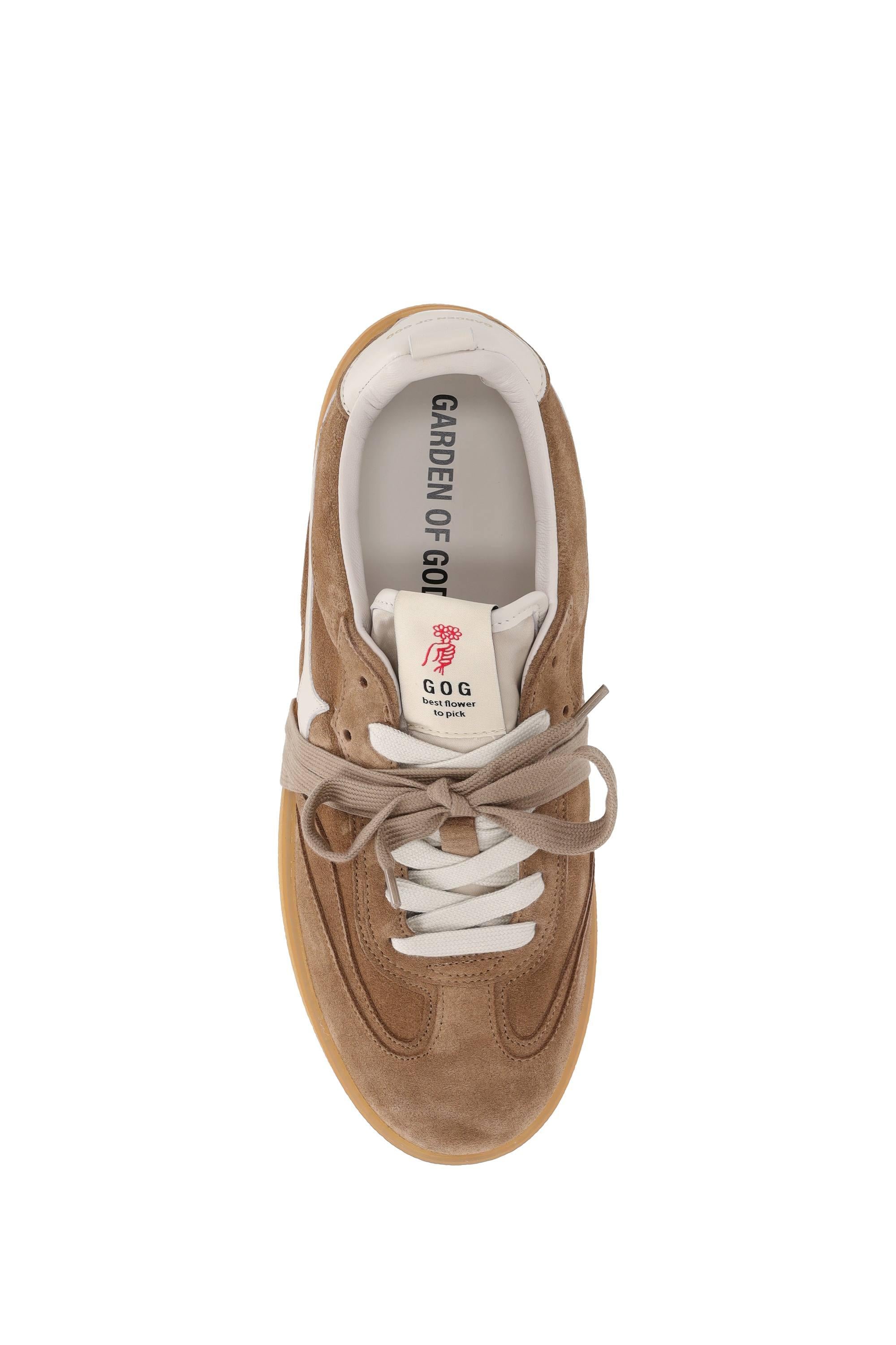 Garden of God Sneaker Earth in camoscio con dettagli in pelle EARTH SUEDE DARK BEIGE 