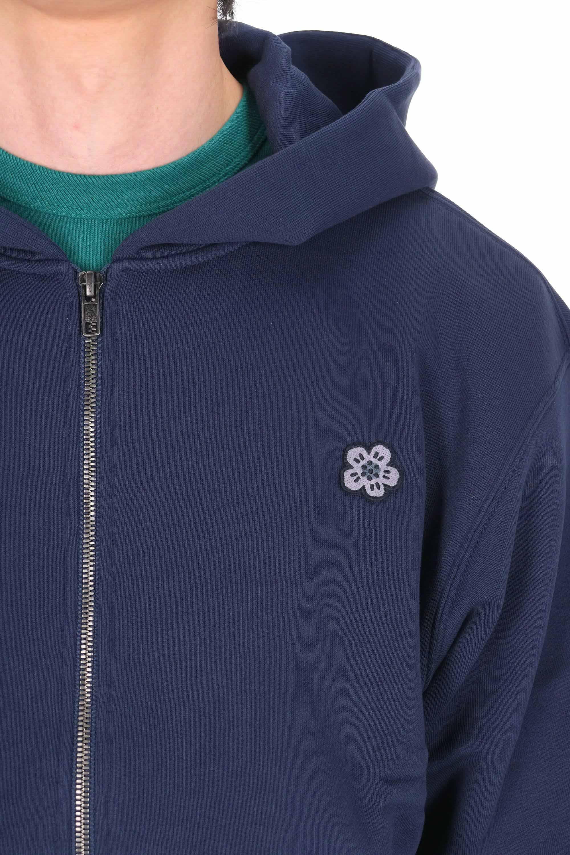 Kenzo Felpa zip up in cotone "boke flower" FG55HO2034MJ 76 
