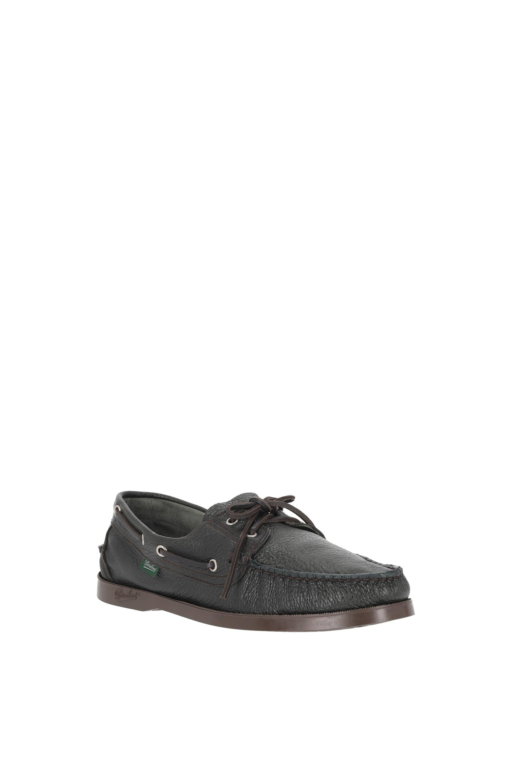 Paraboot Mocassino da barca in pelle di cervo modello Barth 780550 MARRON-CERF KAKI 