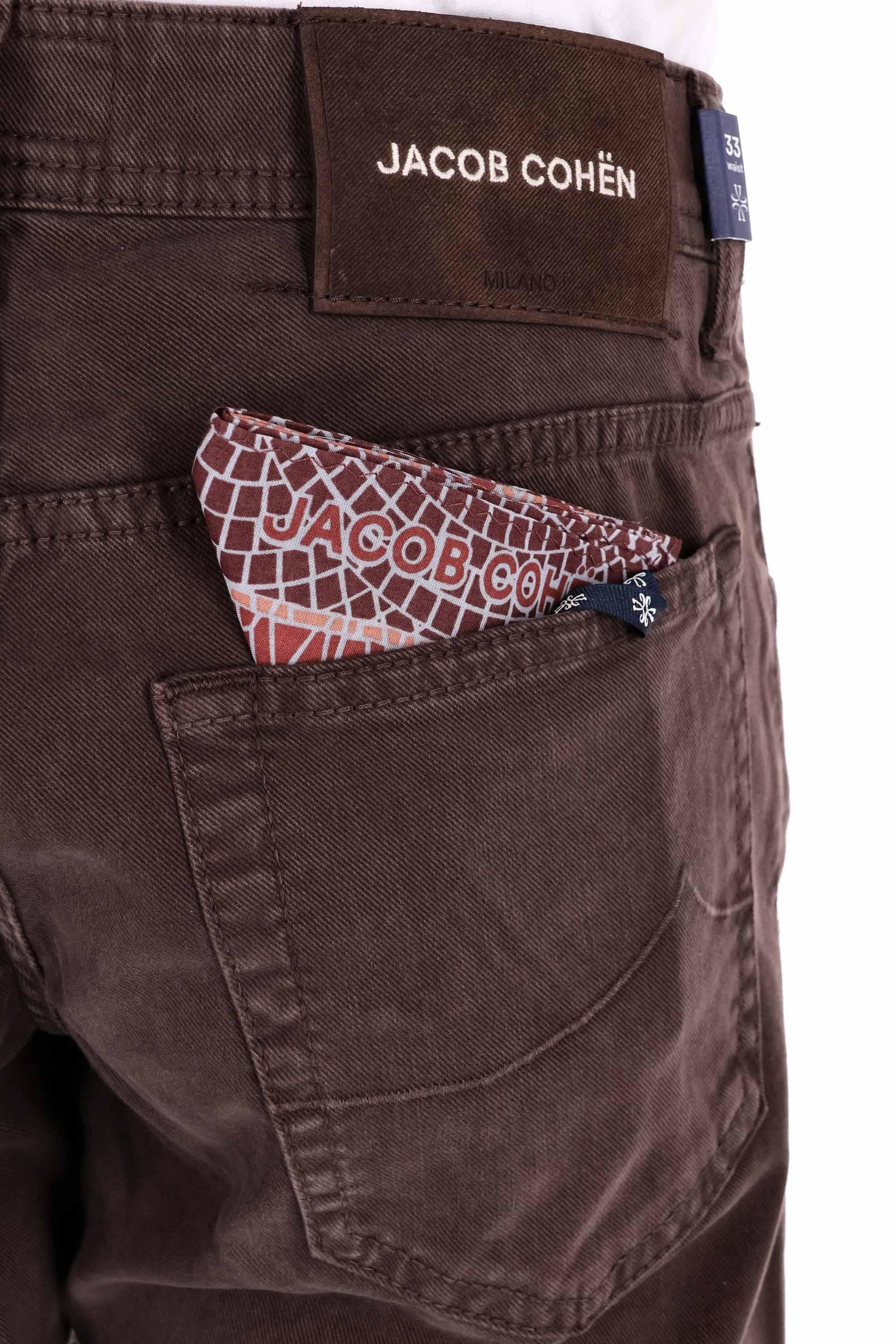 Jacob Cohen 5 tasche color in cotone mano pesca Scott fit JUM_QE007-036-S4216/2 F44 