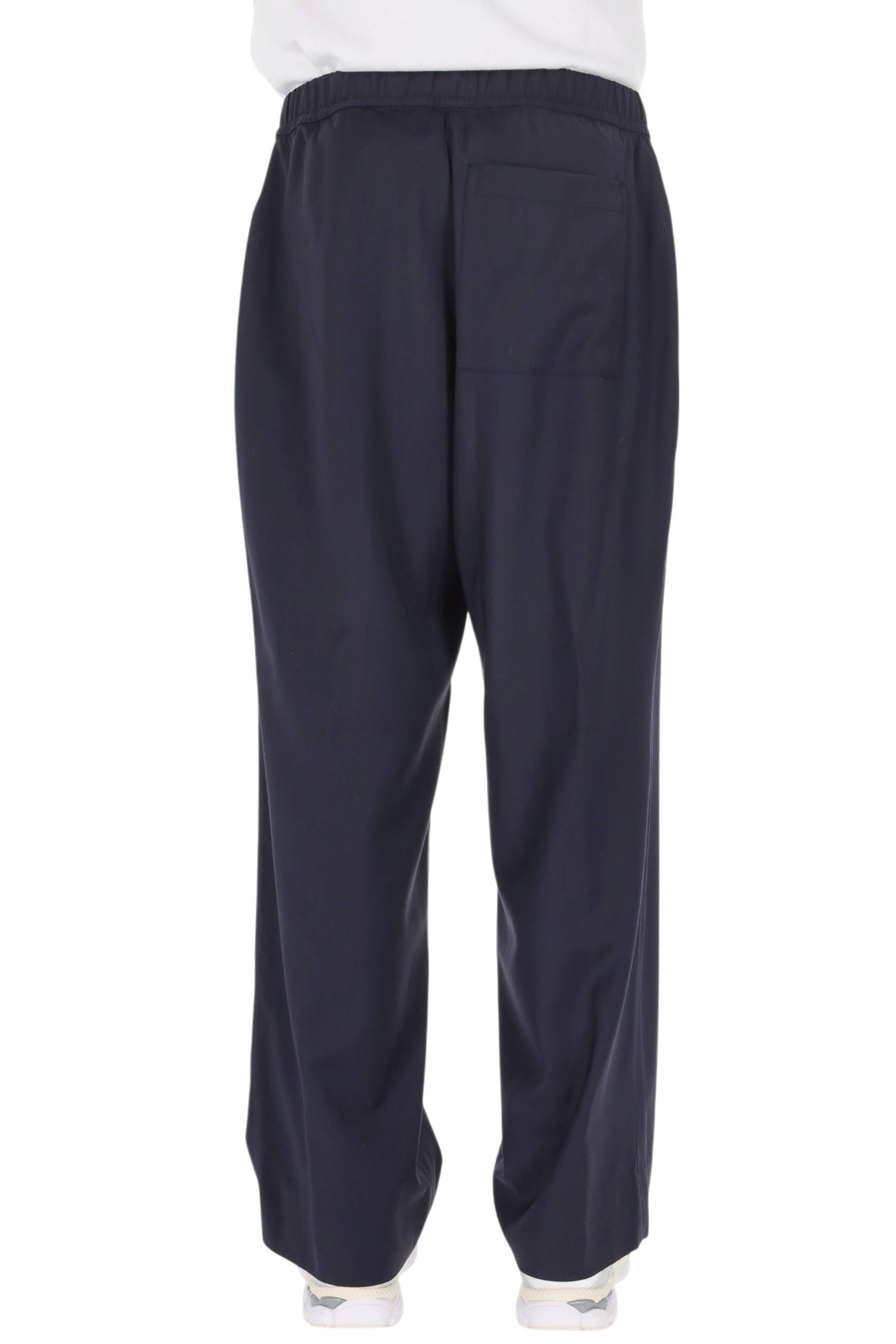 Officine Générale Pantalone in fresco lana super 110's mod. Nilson MTLG451 DARK NAVY 