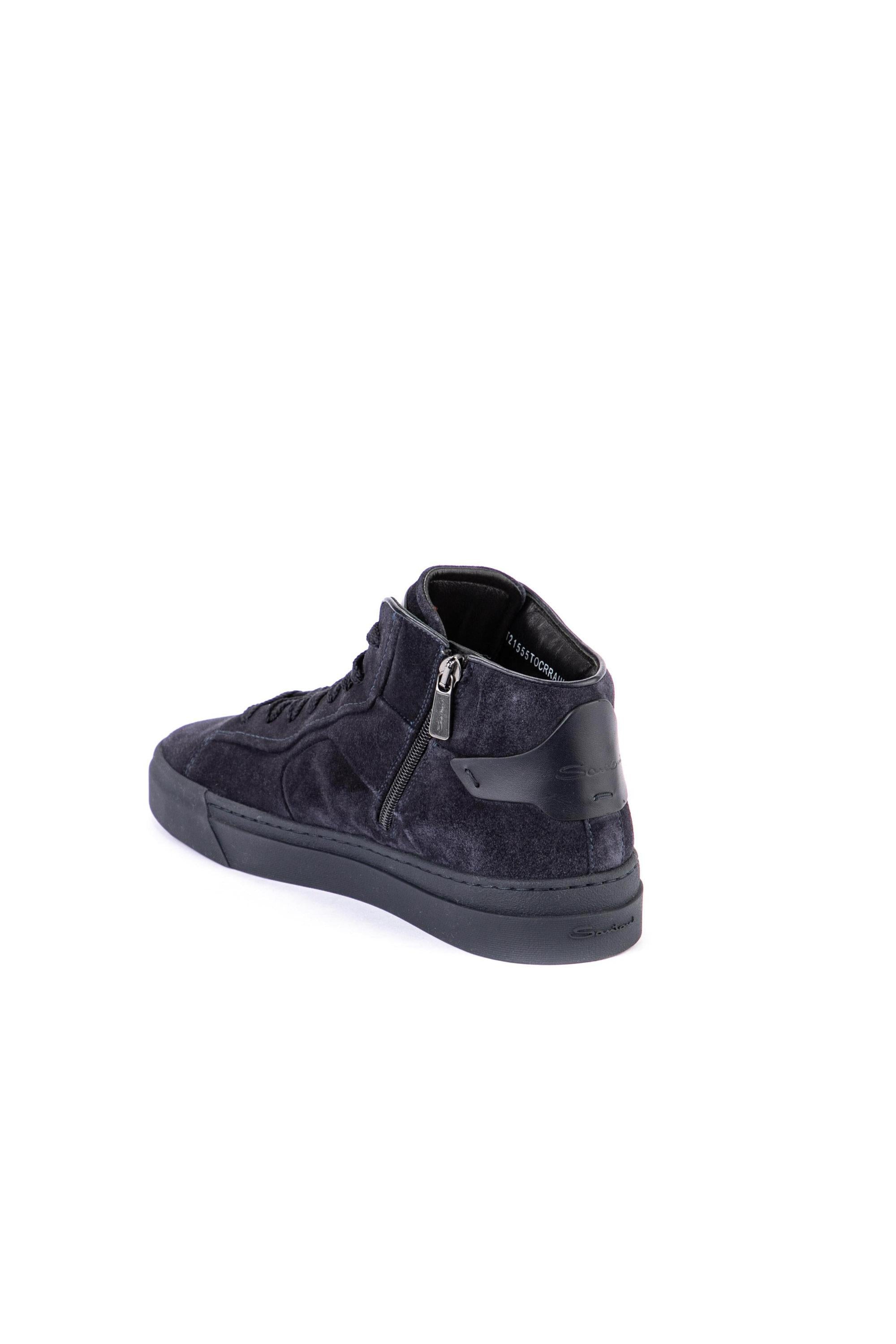 Sneakers mid top in camoscio MBGT21555TOCRRAU U60 Santoni 