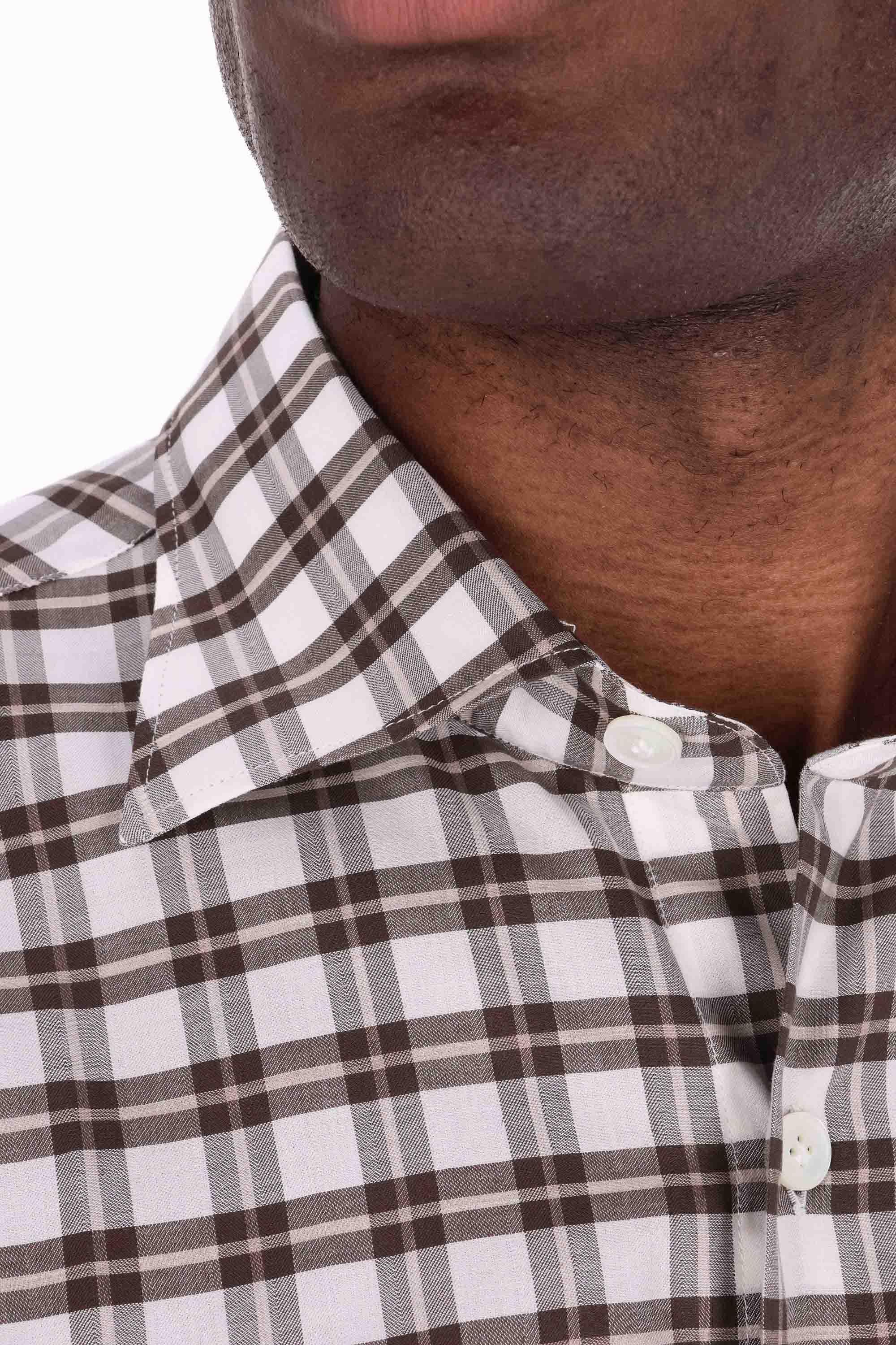 Camicia check in cotone L75CAMK01 TES0L141 25 Eleventy 
