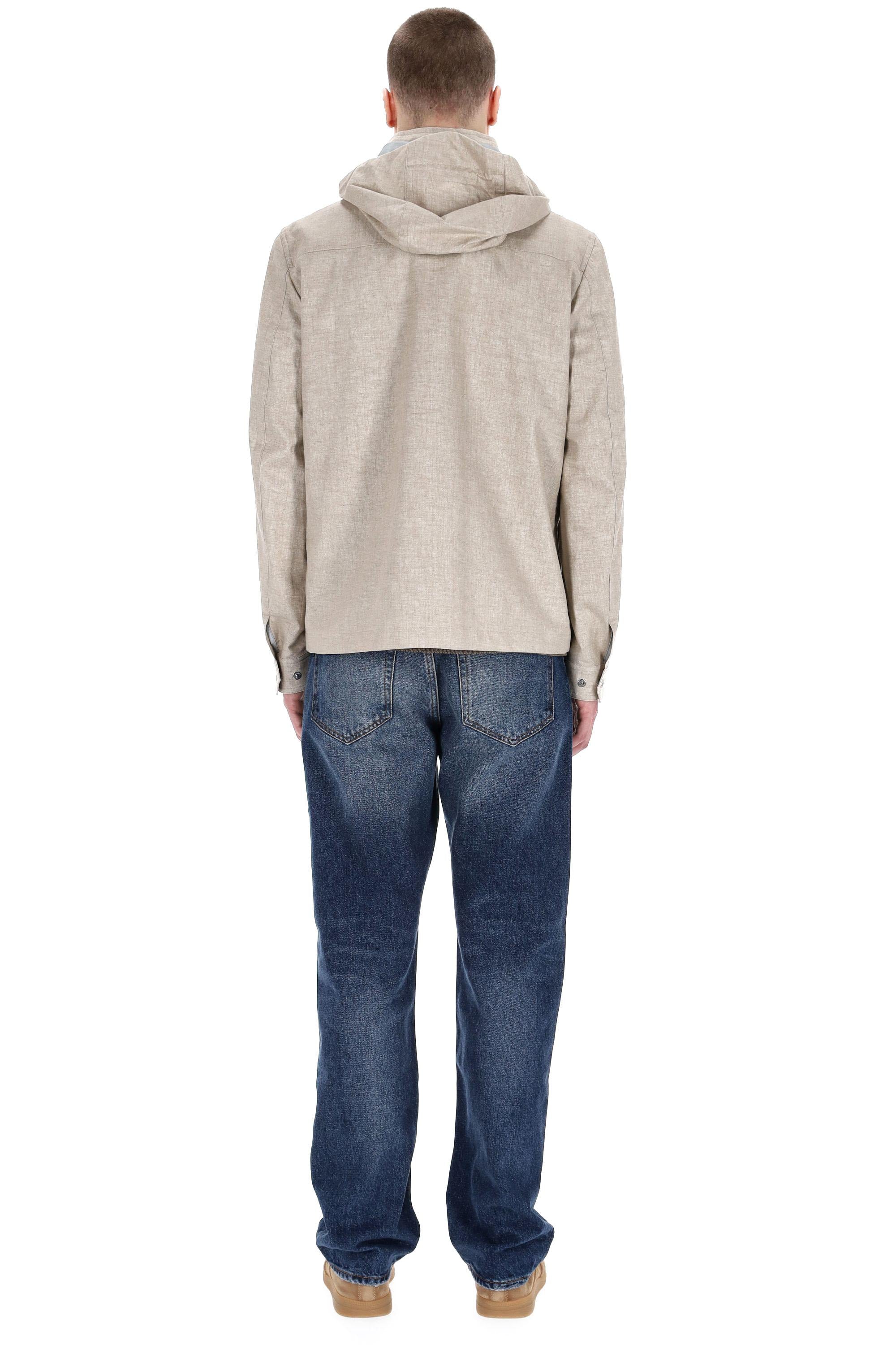 Giubbino in lino placcato anti acqua mod. Cayden-Ru CAYDEN-RU SAND Moorer 