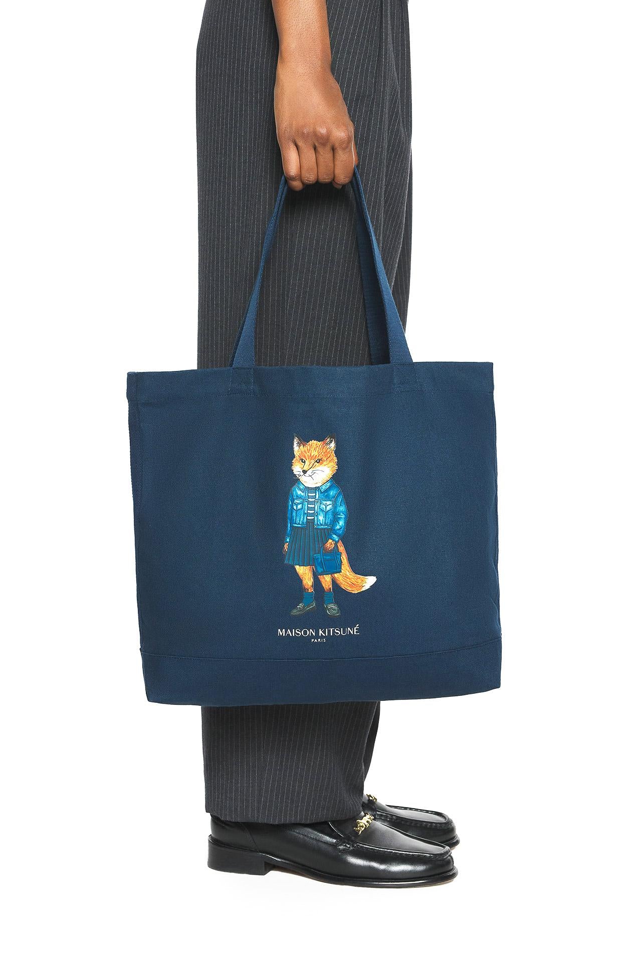 Maison Kitsuné Tote bag fox in cotone PW05107WW9042 0413 